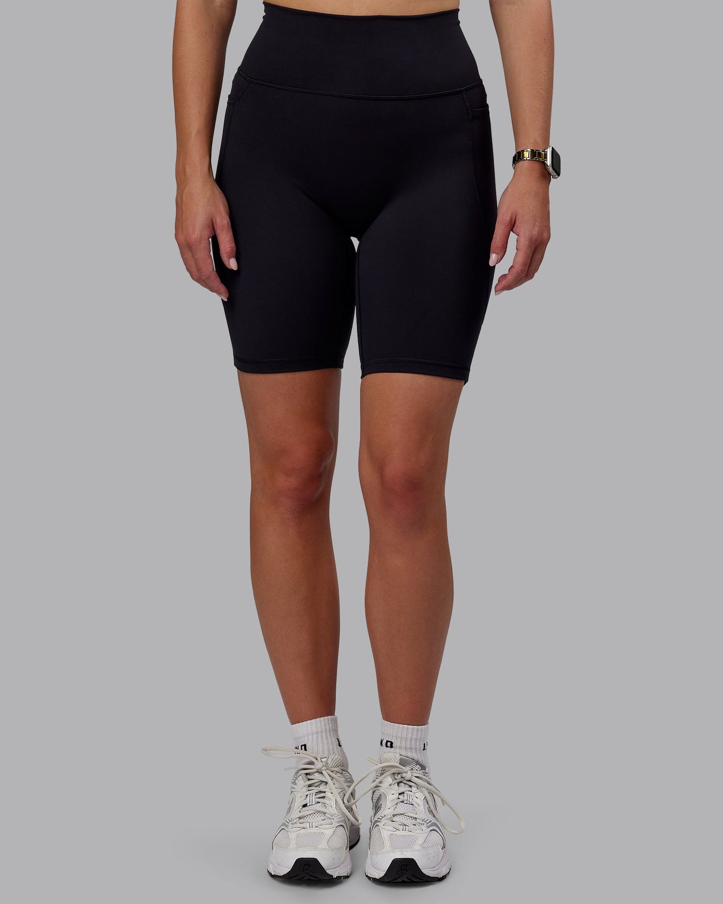 Woman wearing Fusion Bike Short With Pockets - Black