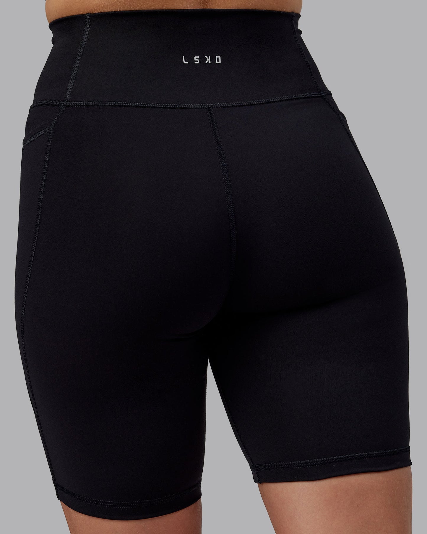 Woman wearing Fusion Bike Short With Pockets - Black