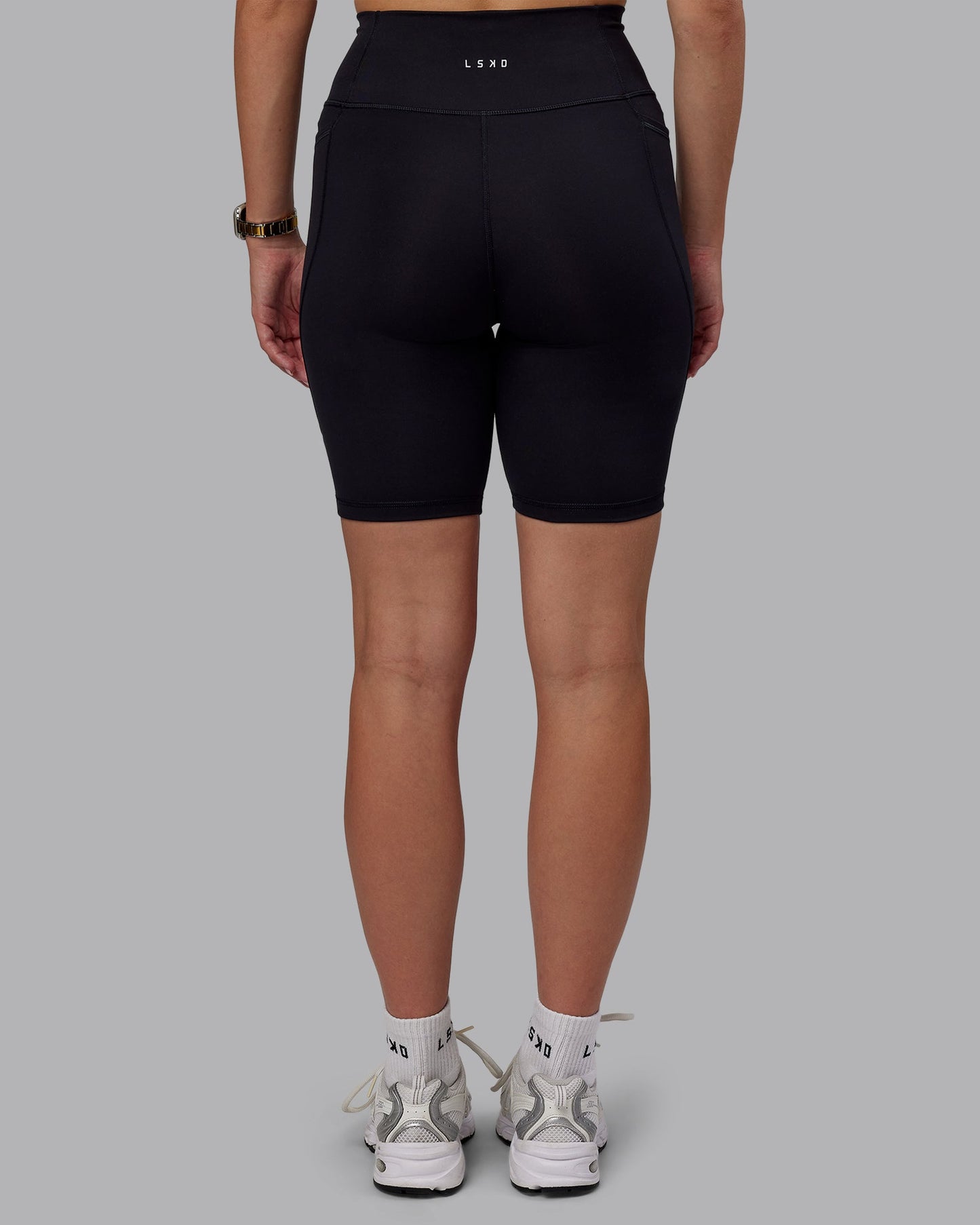 Woman wearing Fusion Bike Short With Pockets - Black