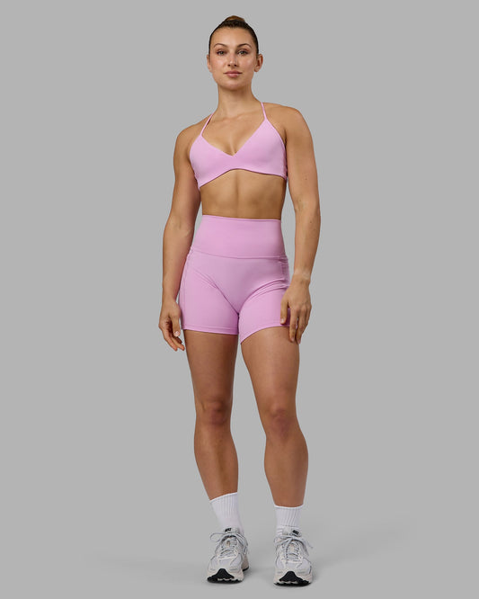 Woman wearing Fusion X-Short Tights - Pastel Orchid
