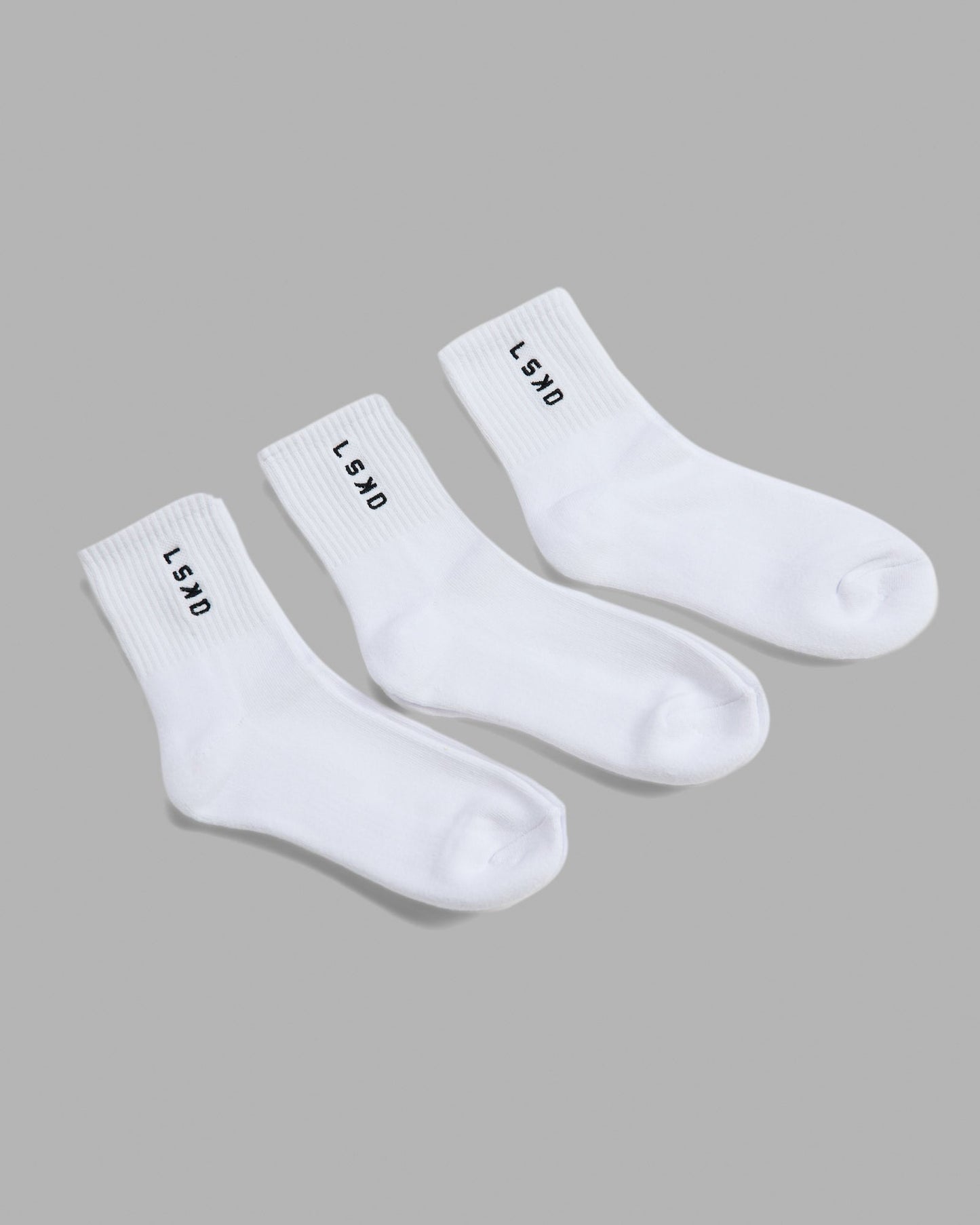 Signal Quarter Socks 3 Pack - White-Black