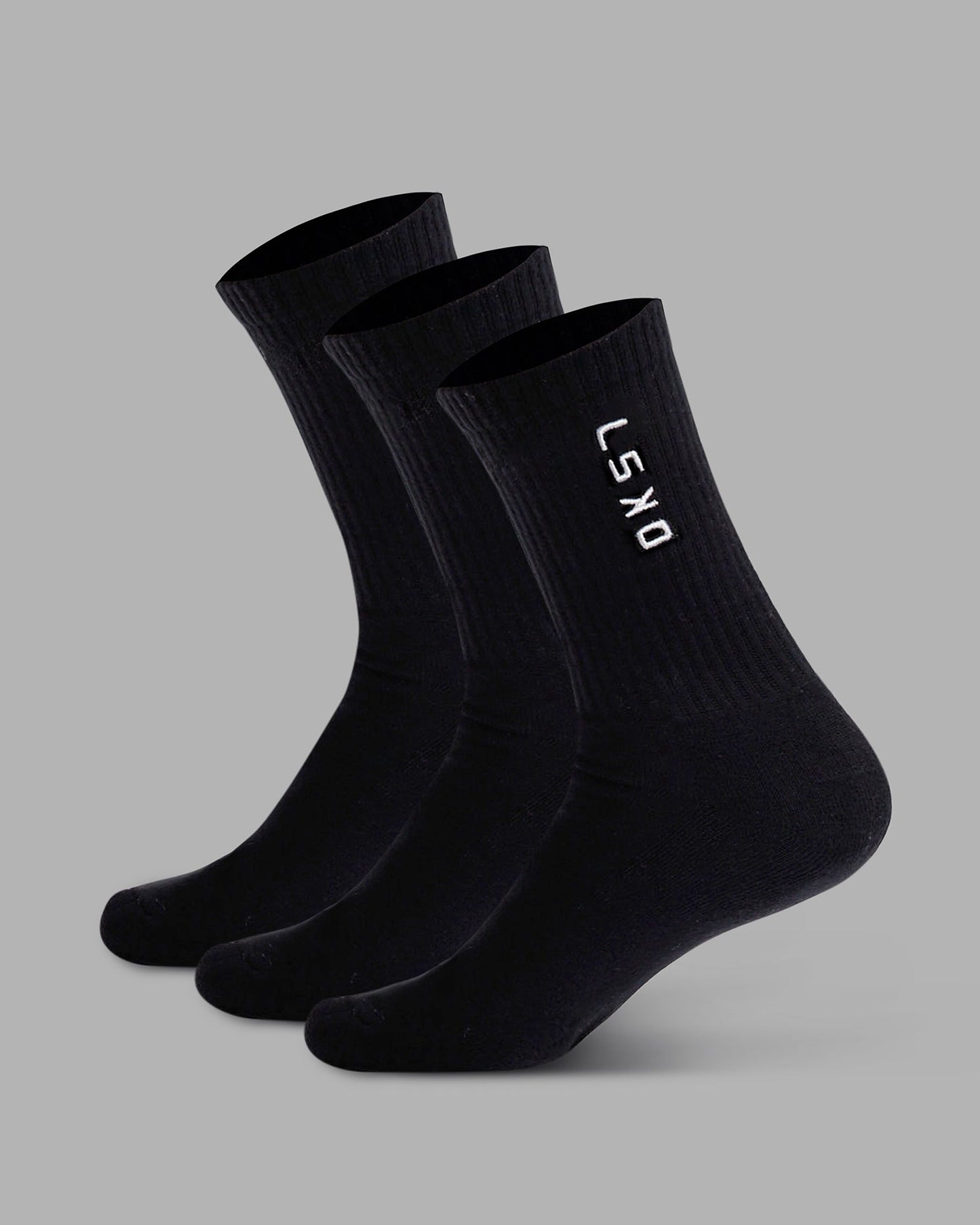 Signal Crew Socks 3 Pack - Black-White