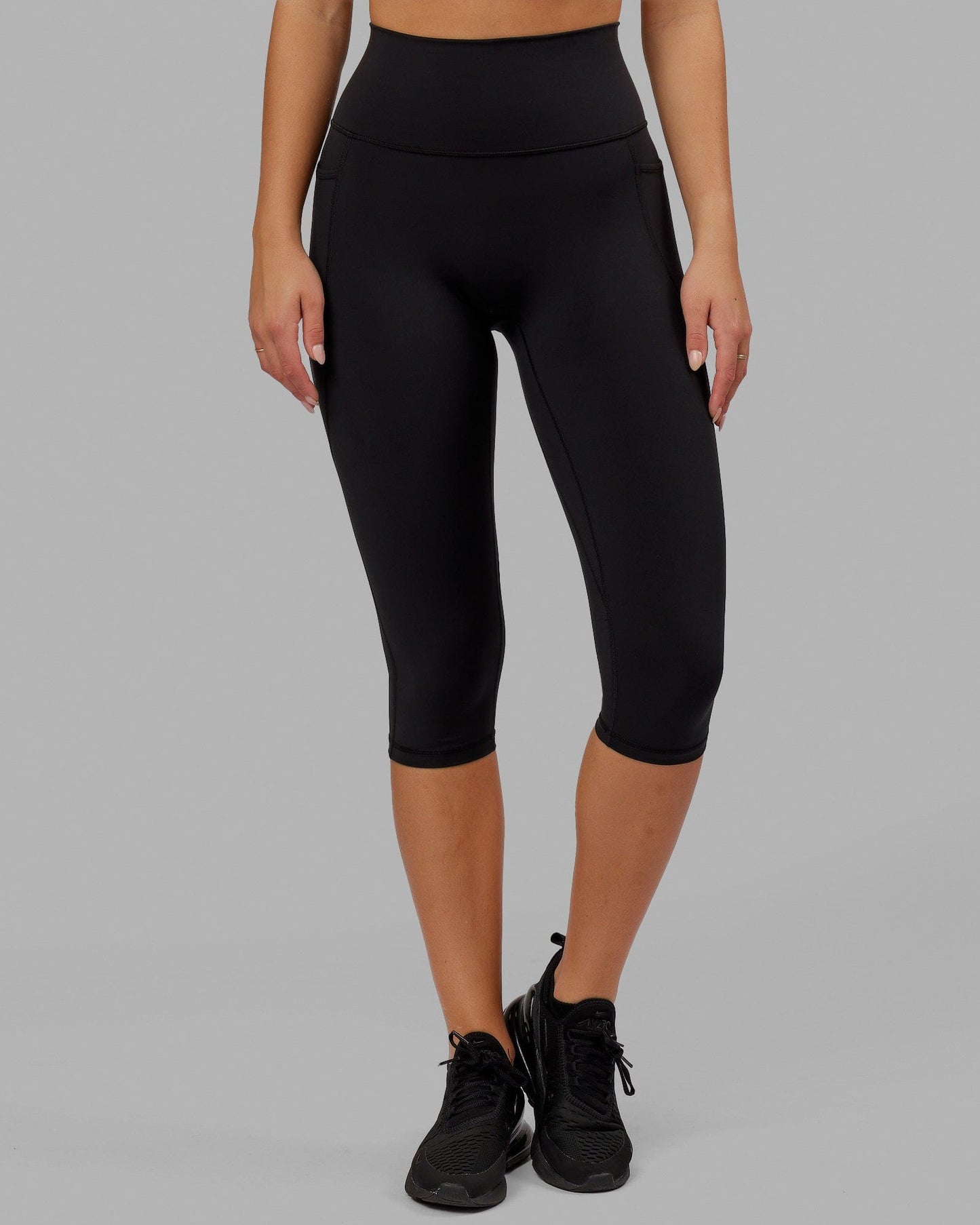 Fusion 3/4 Length Tight with Pockets - Black