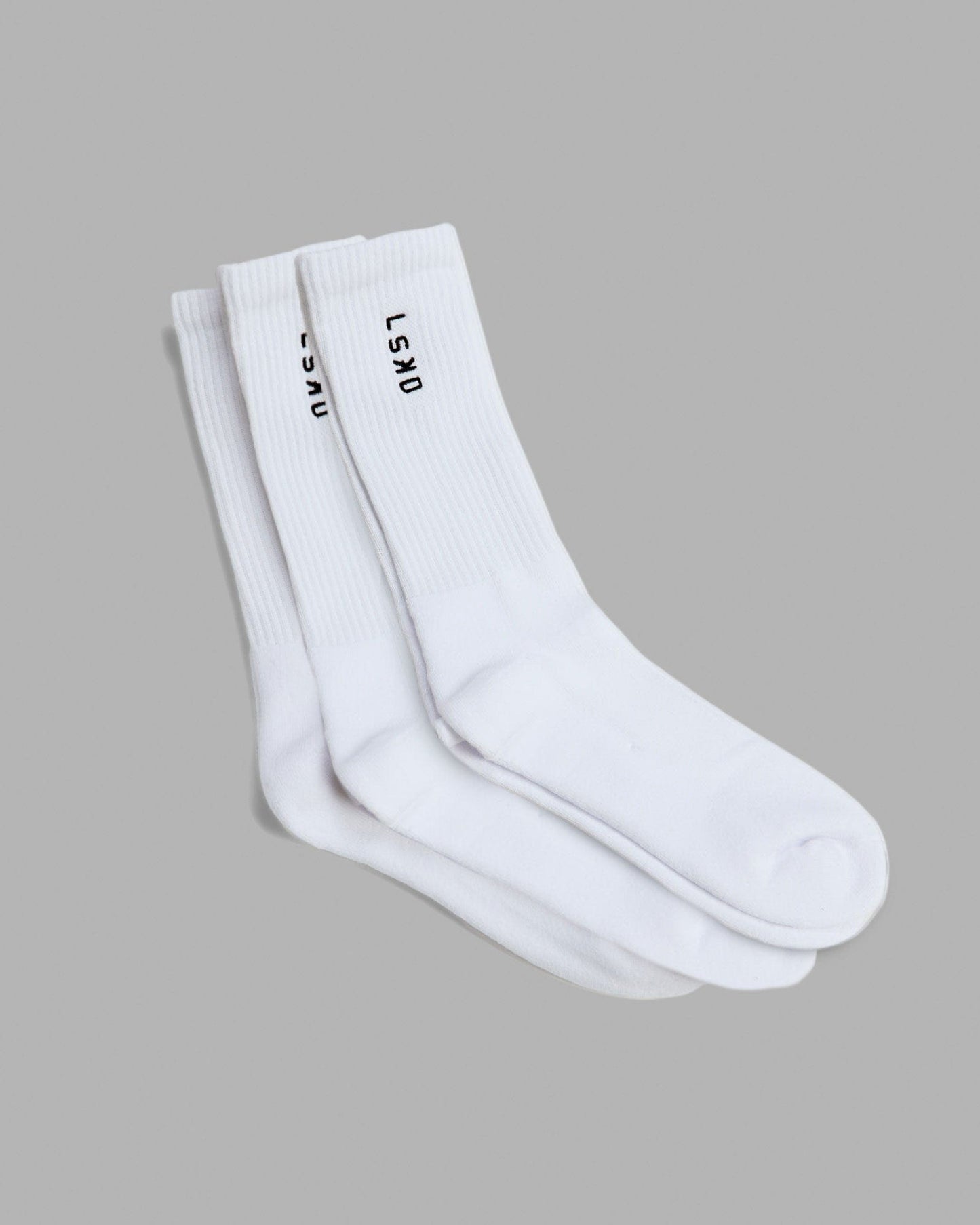 Signal Crew Socks 3 Pack - White-Black
