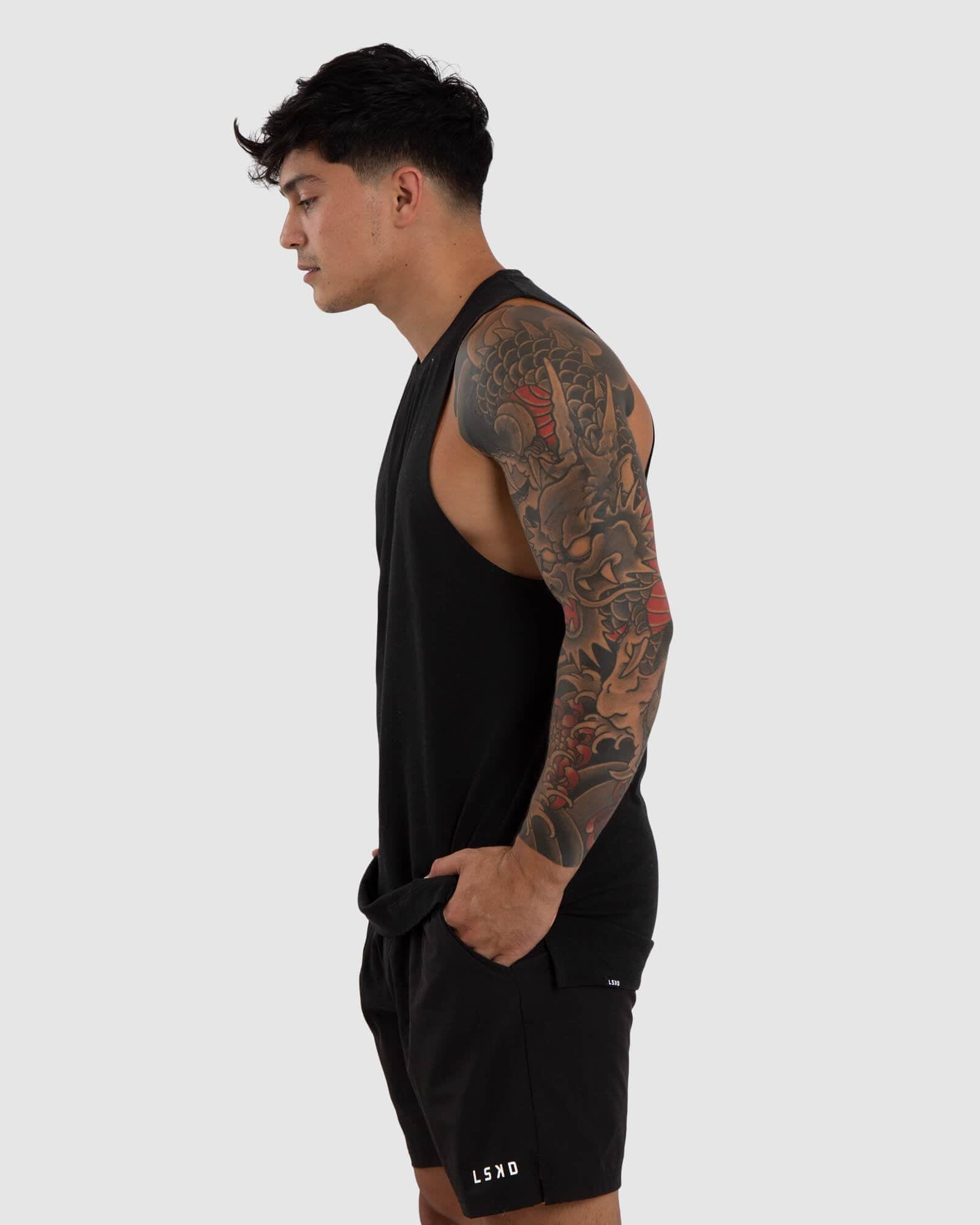 Model wearing Vitality Tank - Black