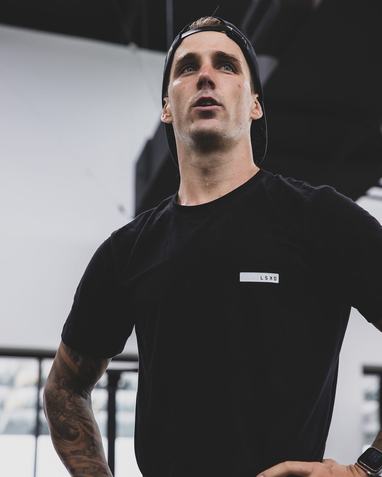 Model wearing LSKD x LM Tee - Black