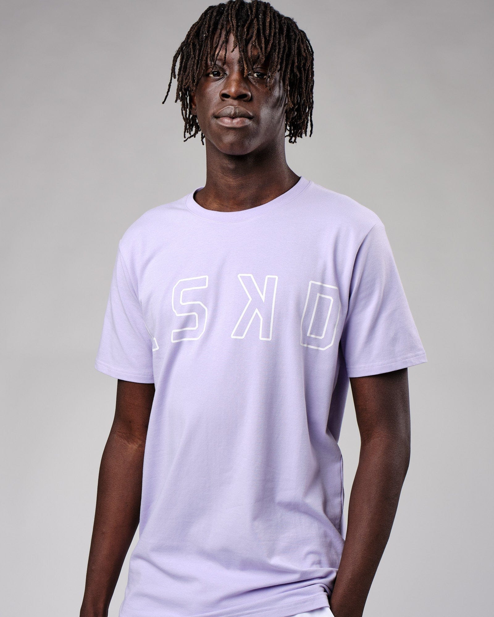 Model wearing Expand FLXCotton Tee - Cosmic Sky