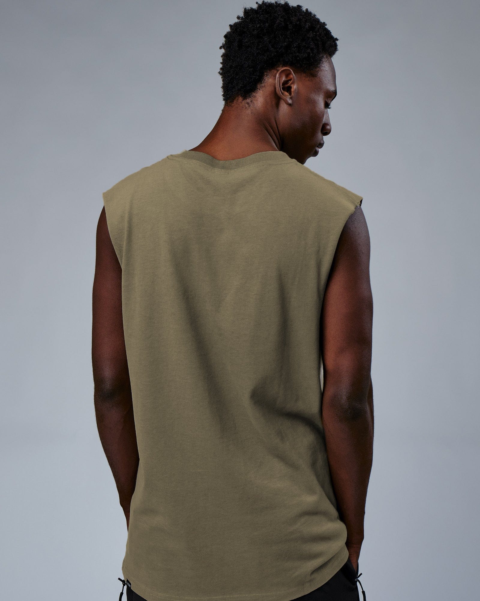 Model wearing Circa 2003 Heavyweight Vintage Fit Tank - Laurel Oak