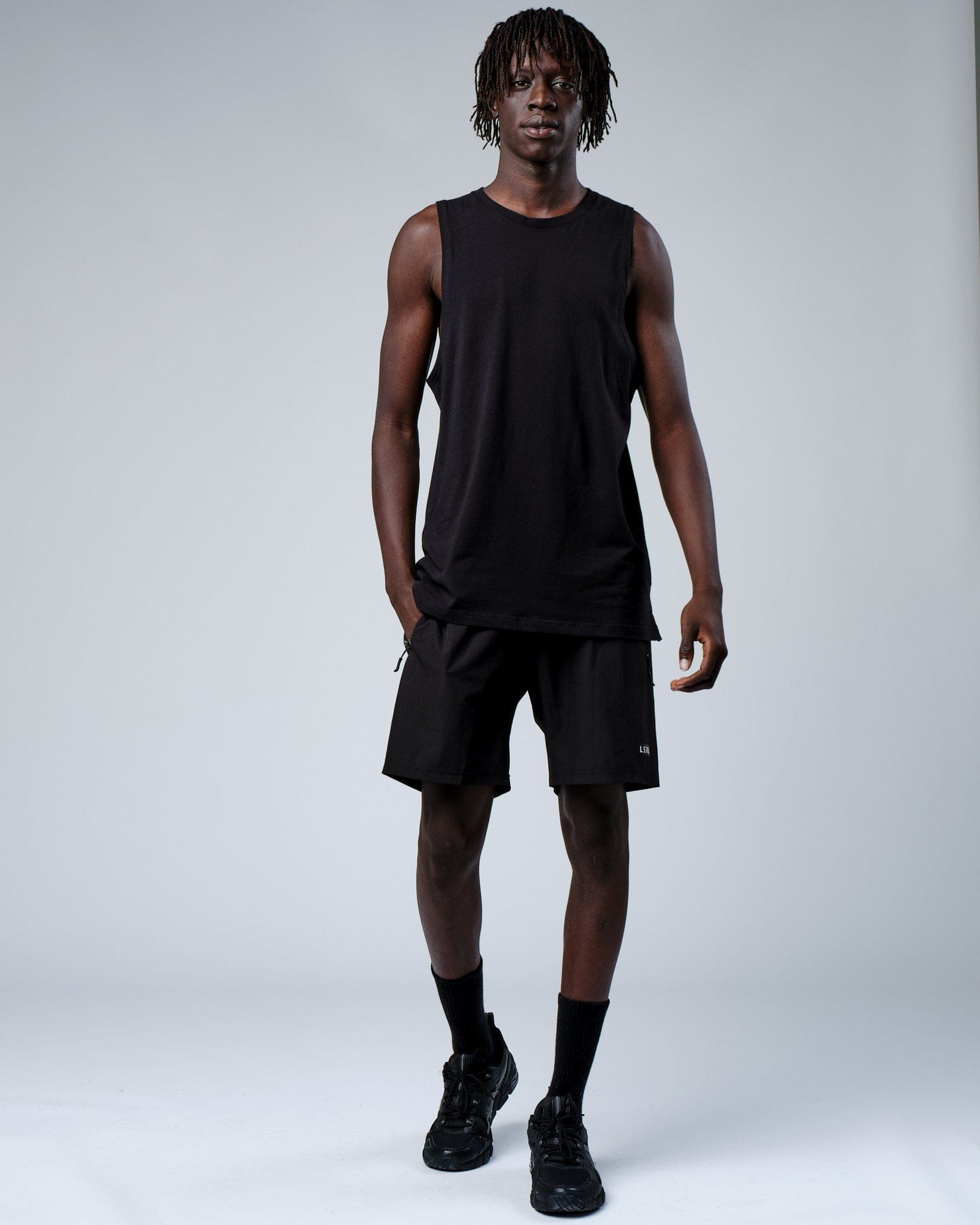 Model wearing Rival FLXCotton Training Fit Tank - Black