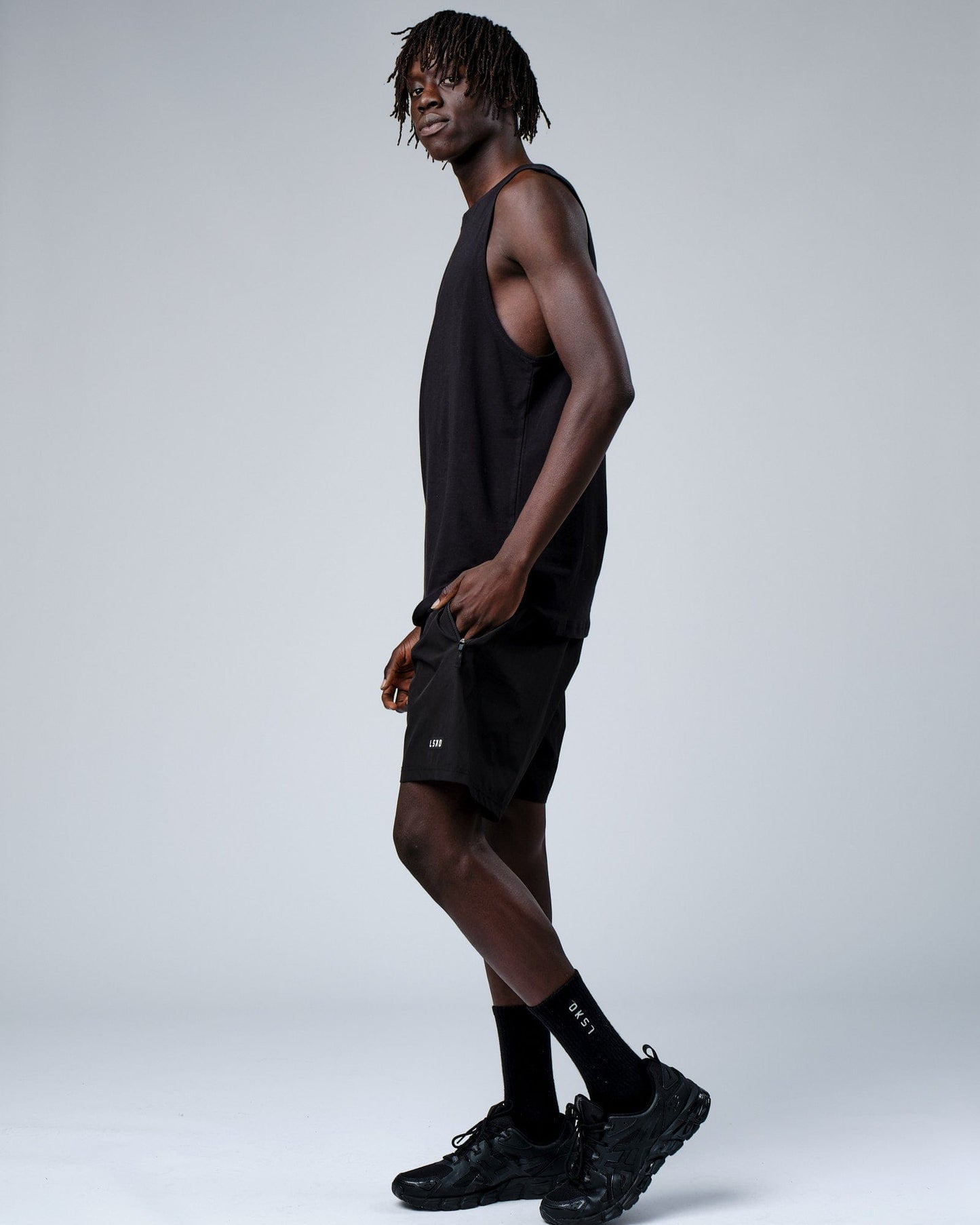 Model wearing Rival FLXCotton Training Fit Tank - Black