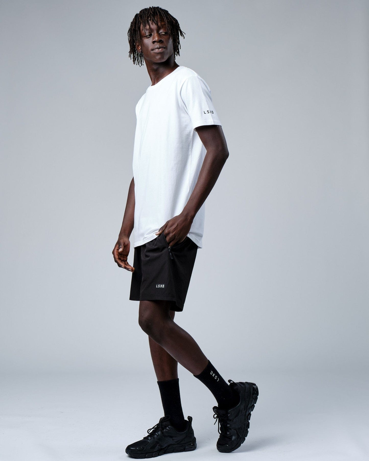 Model wearing Rival FLXCotton Training Fit Tee - White