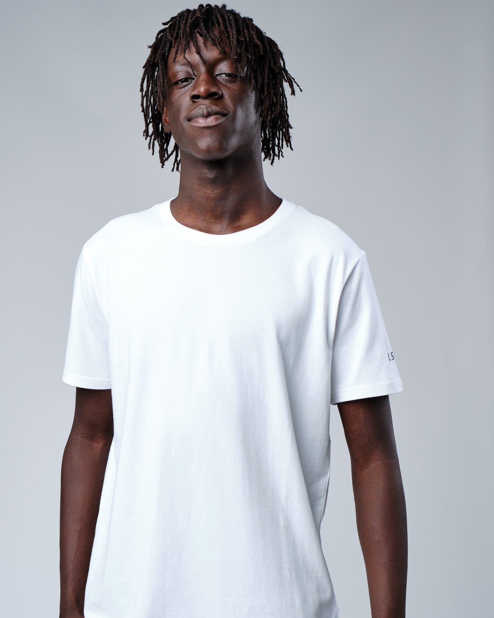 Model wearing Rival FLXCotton Training Fit Tee - White