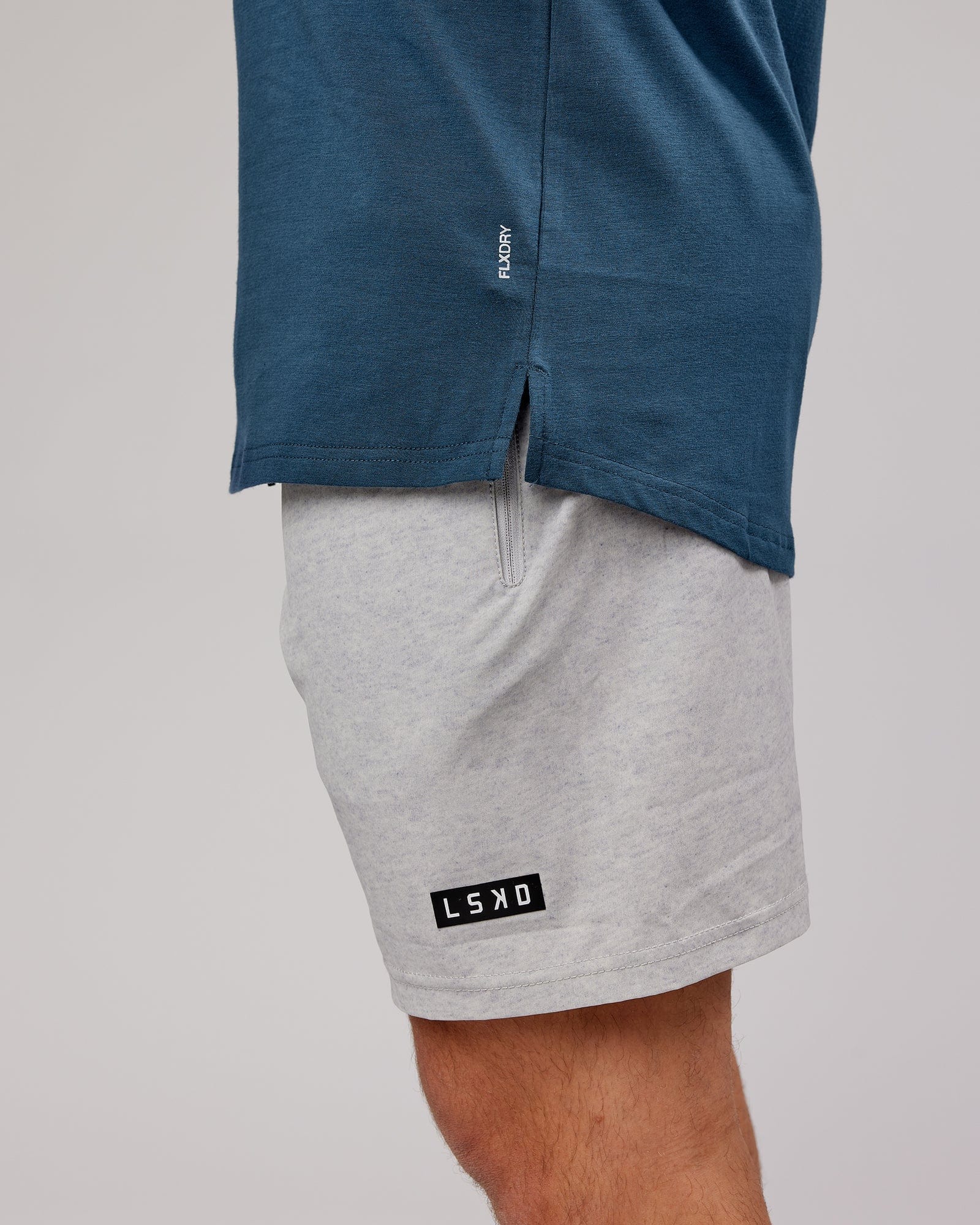 Model wearing Power FLXDRY Training Fit Performance Tank - Light Navy