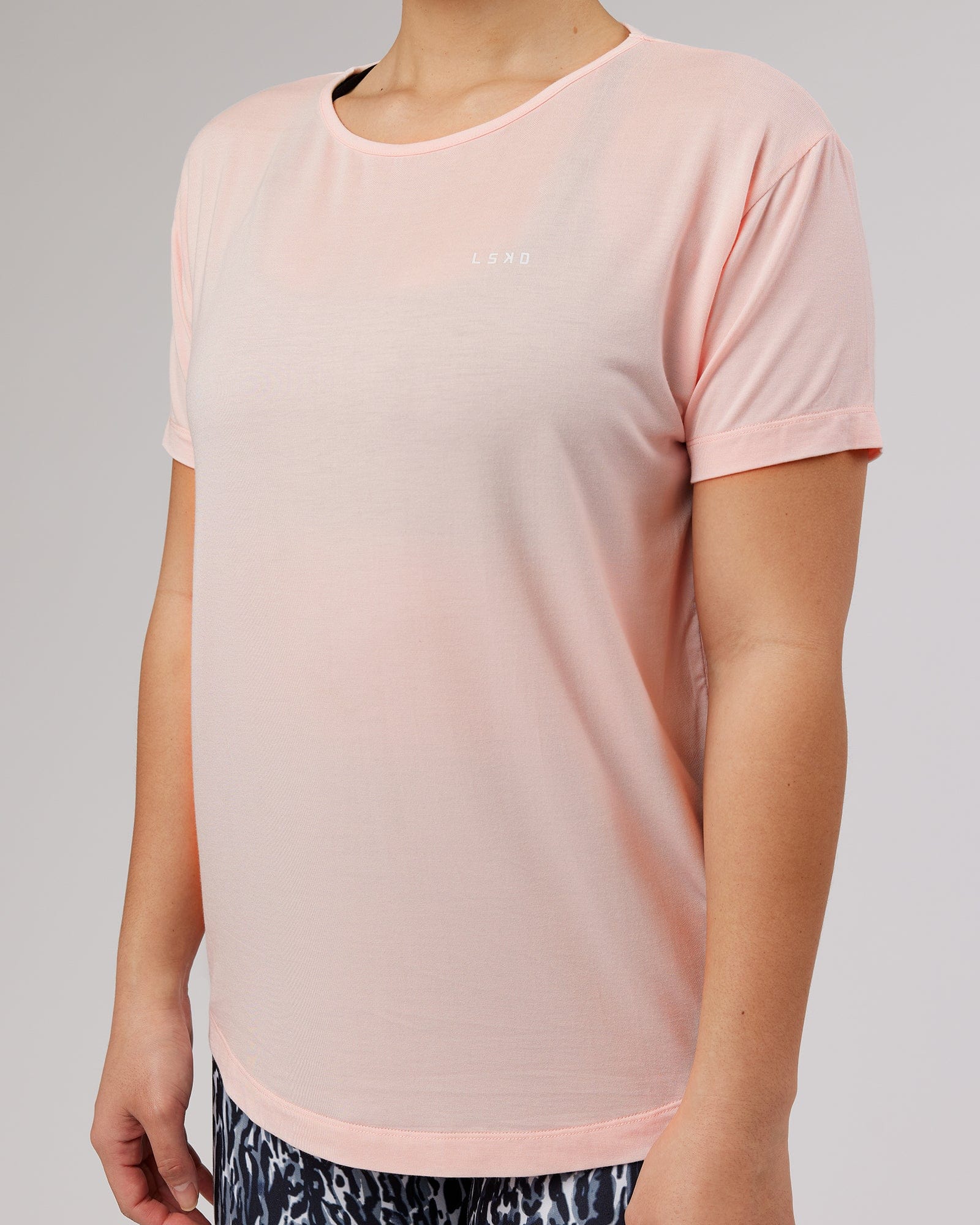 Model wearing Air Slouch Tee - Pink
