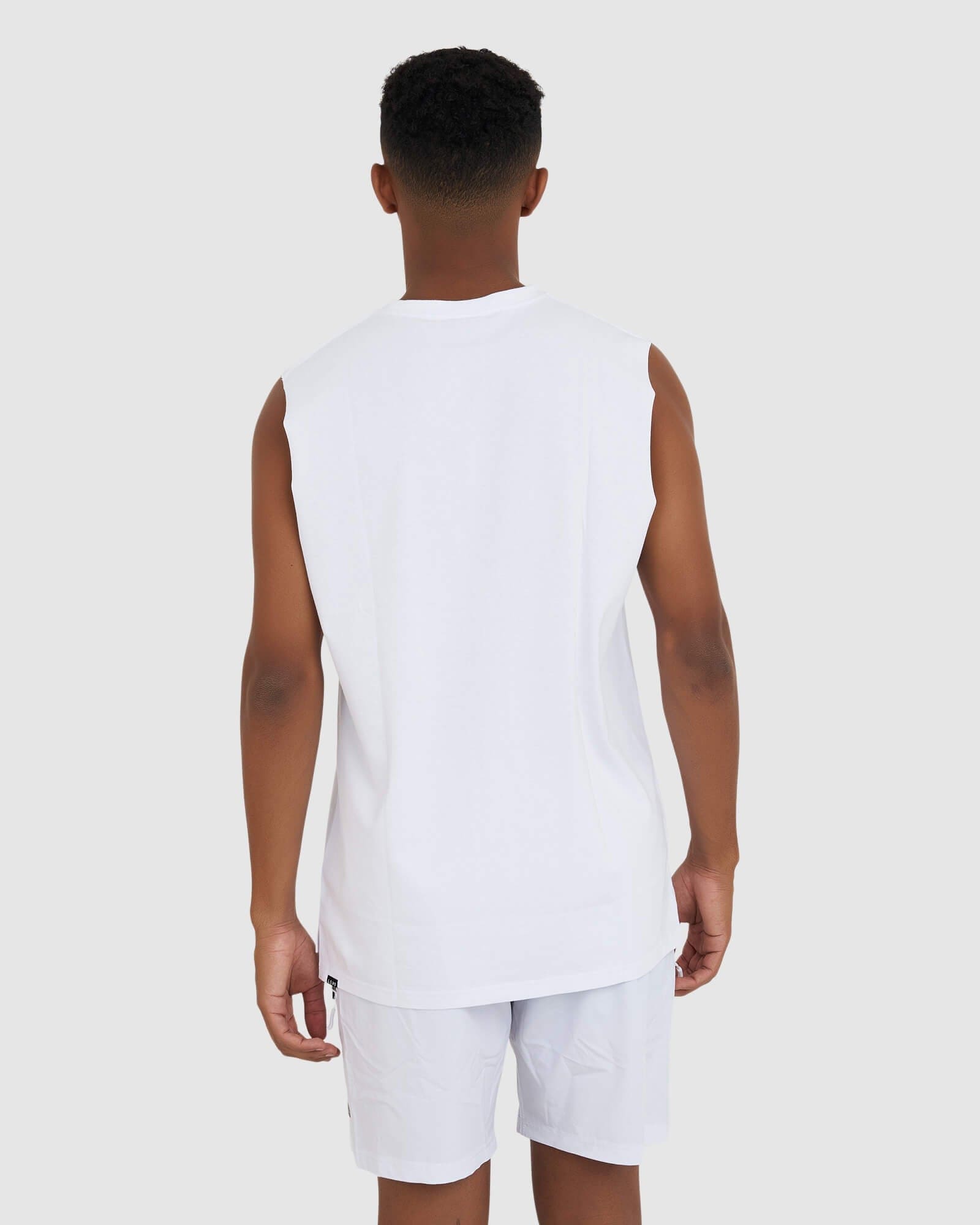 Model wearing Tidy Tank - White