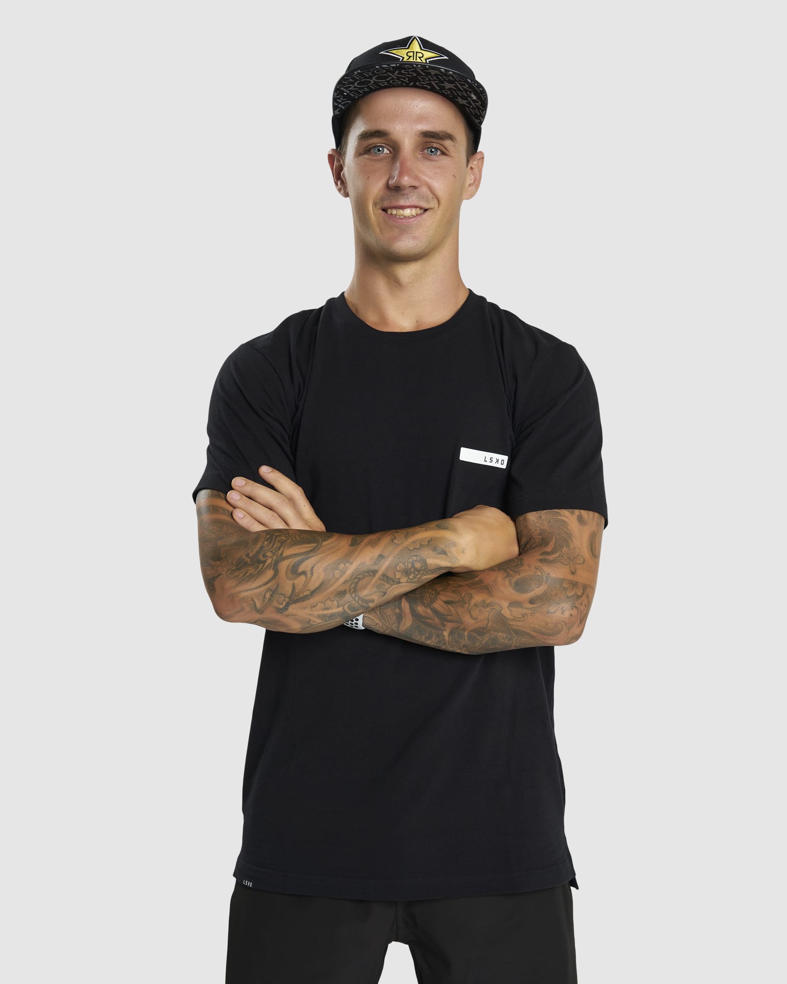 Model wearing LSKD x LM Tee - Black