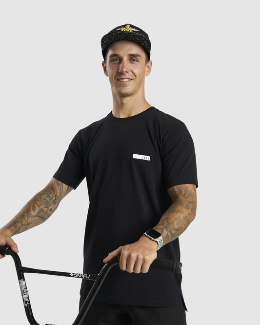 Model wearing LSKD x LM Tee - Black