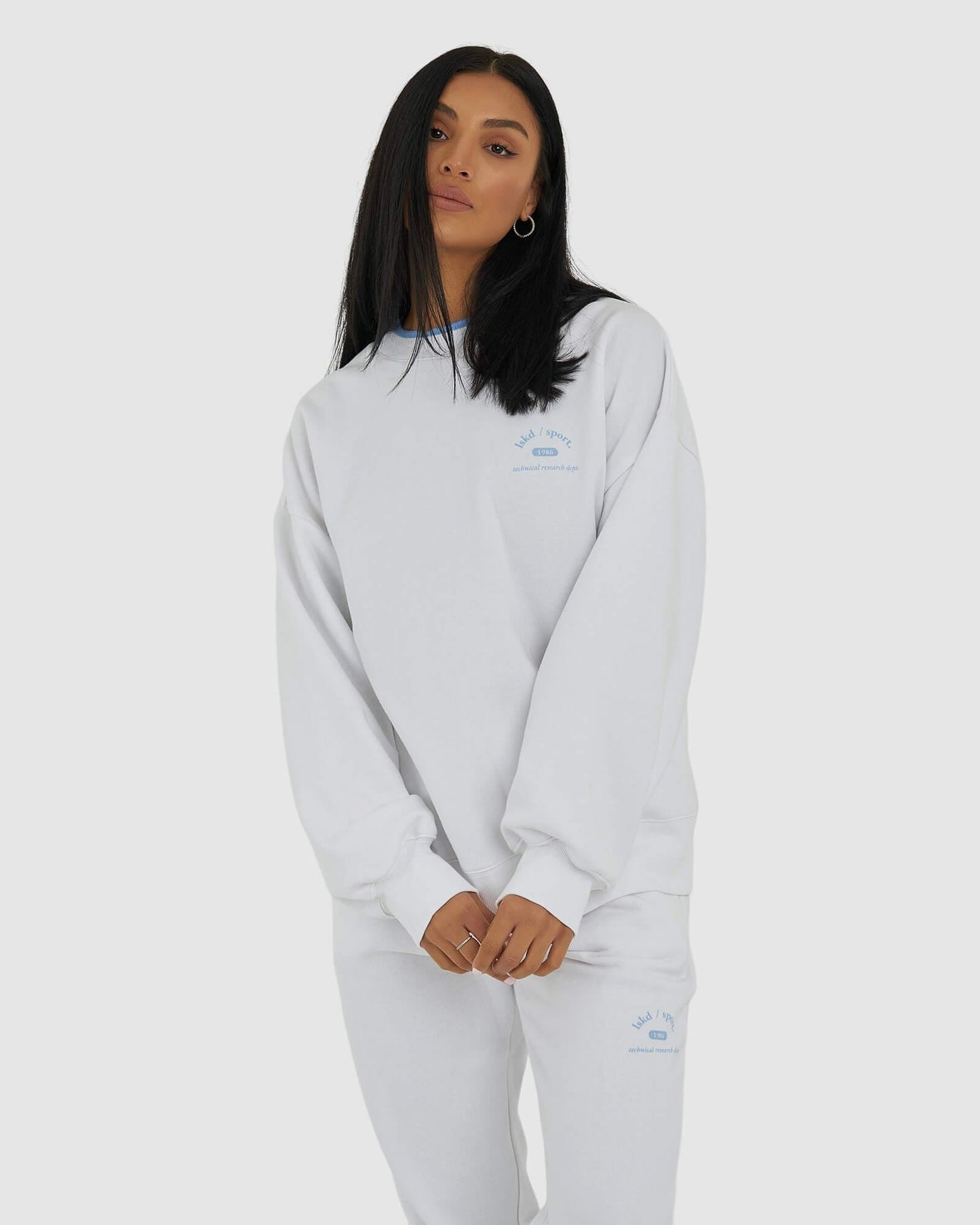 Model wearing 1986 Sweater - White