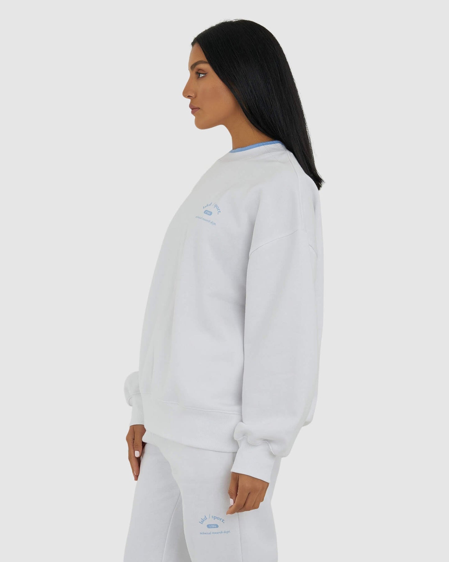 Model wearing 1986 Sweater - White