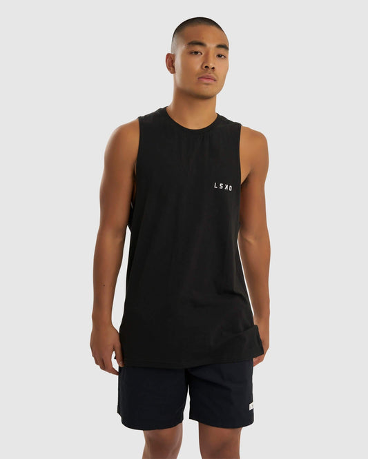 Model wearing Form Tank - Black