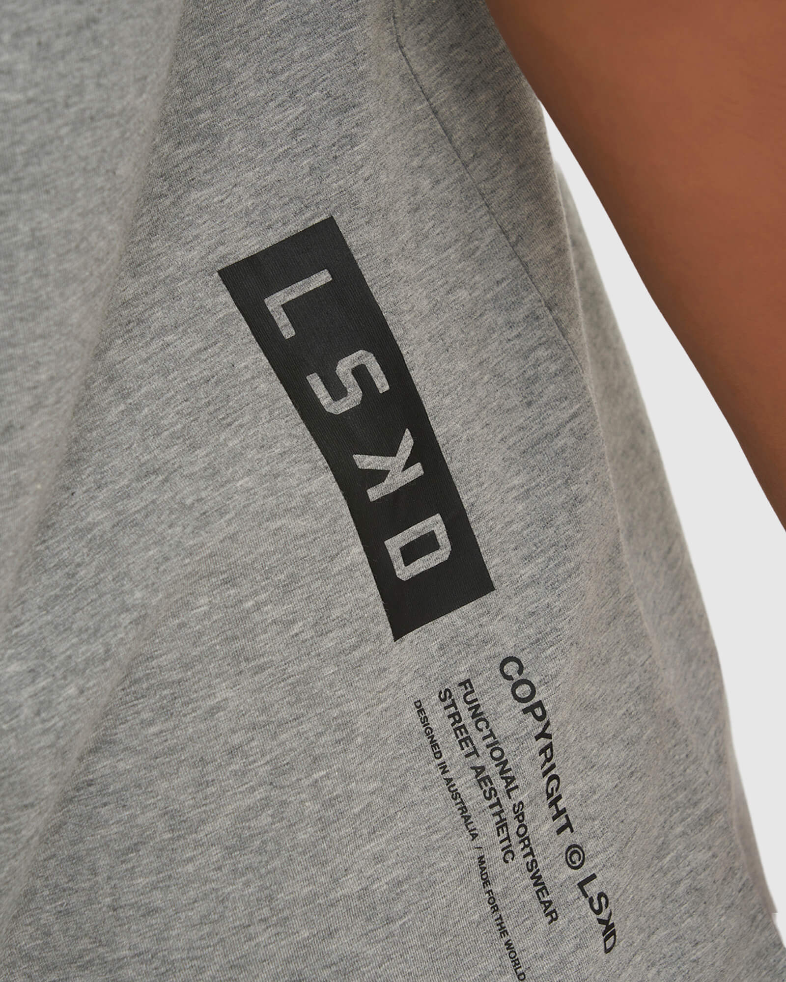 Model wearing Form Tank - Lt Grey Marl