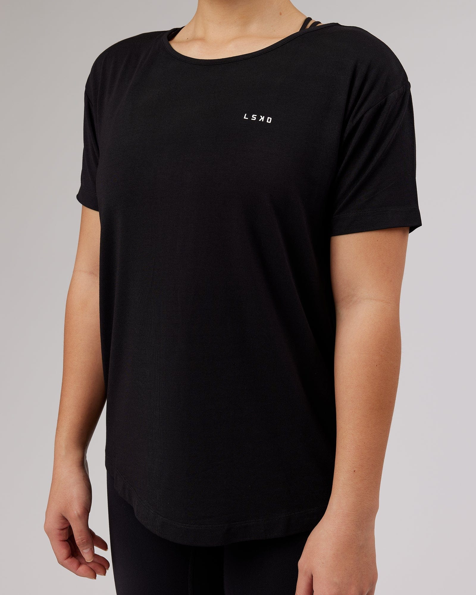 Model wearing Air Slouch Tee - Black