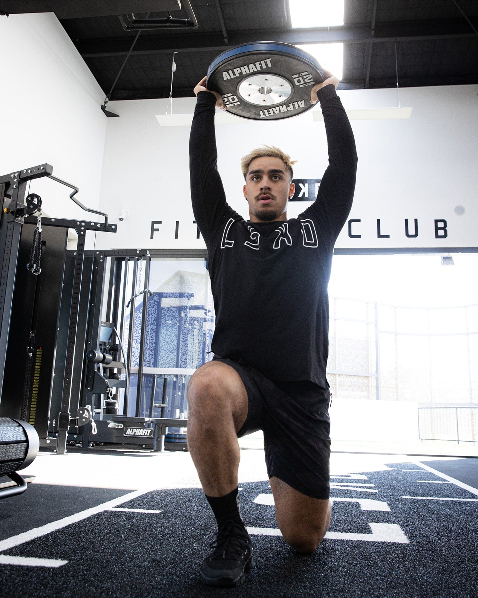 Model wearing Expand FLXCotton LS Tee - Black