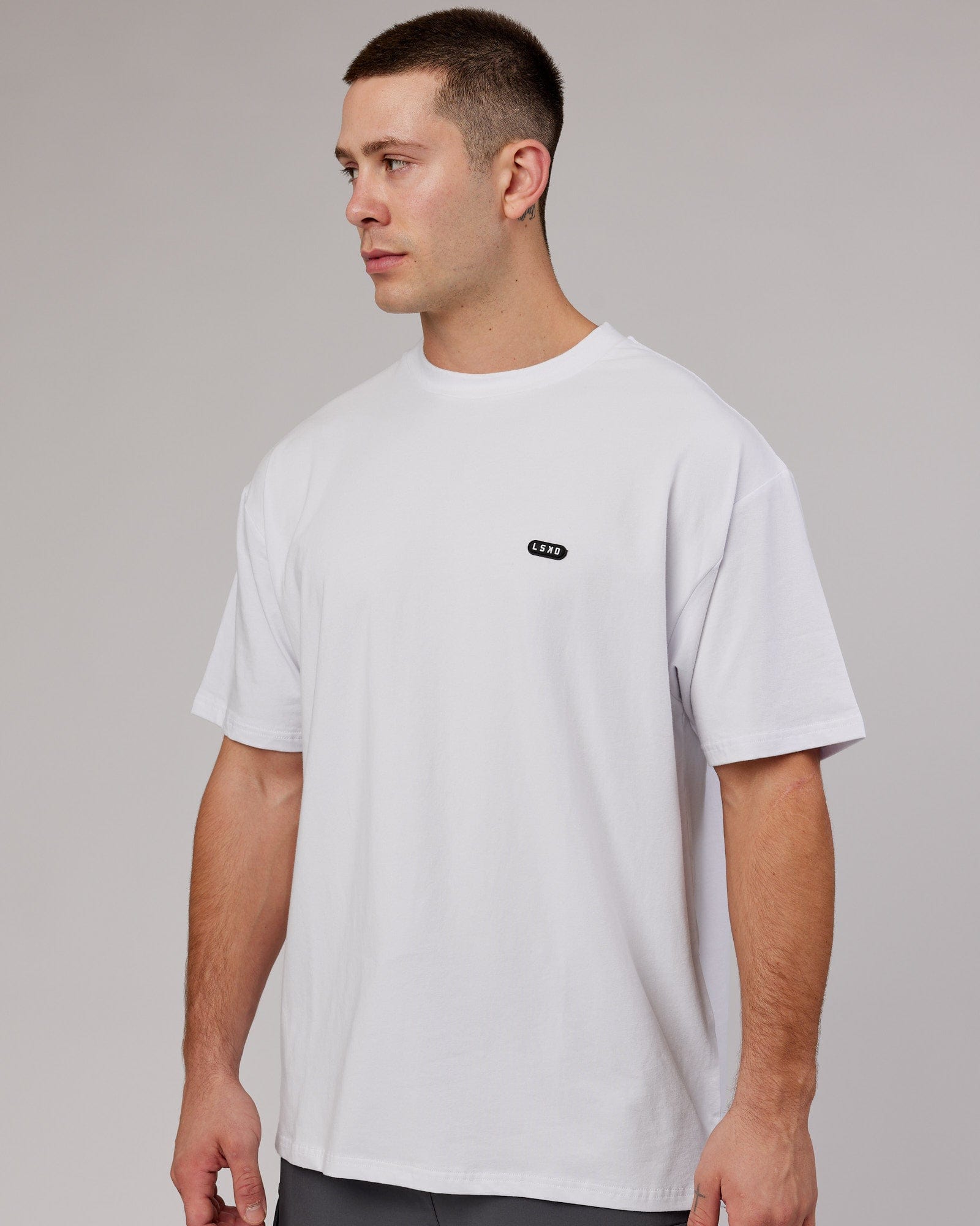 Model wearing Capsule FLXCotton Tee Oversize - White
