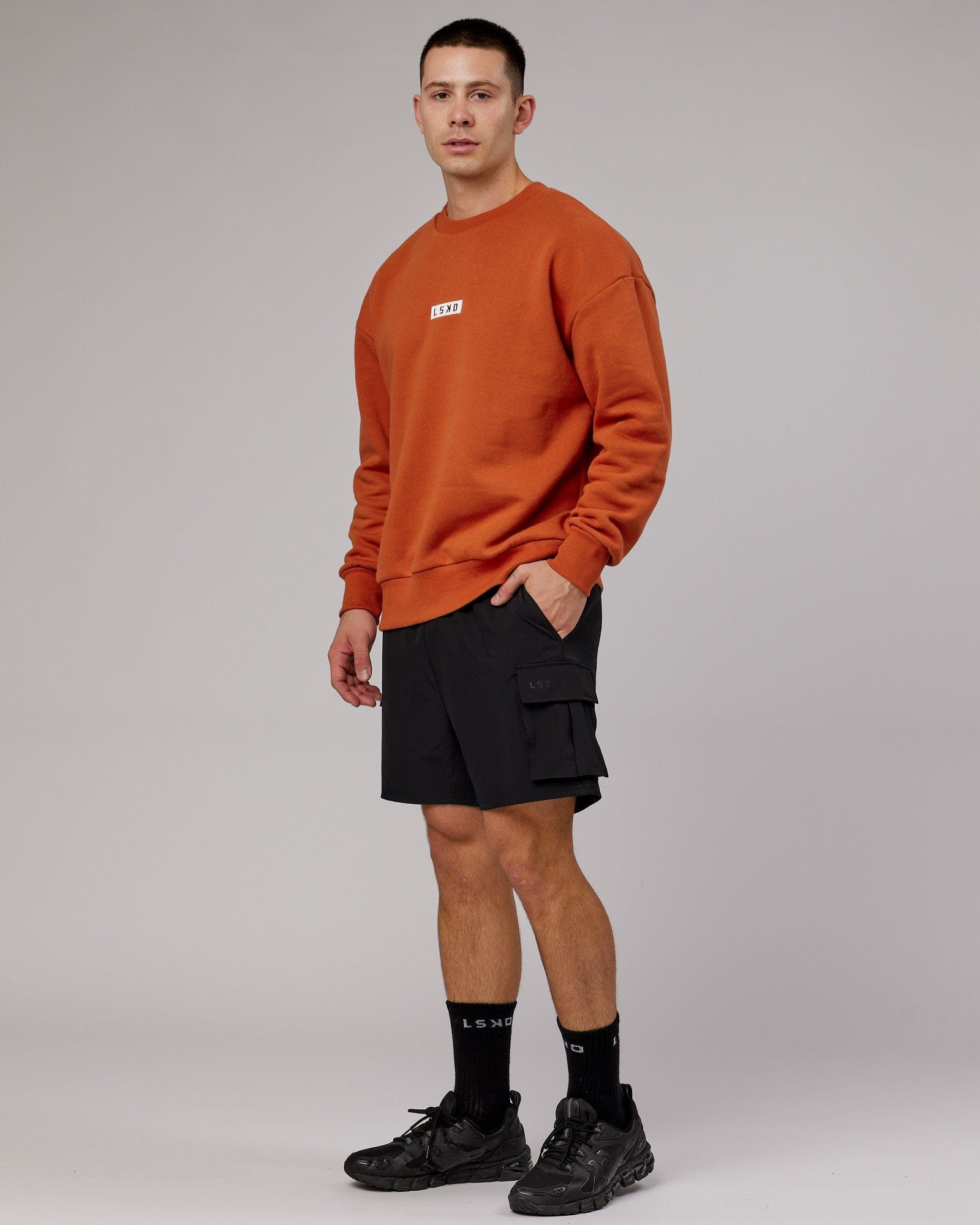 Model wearing Cornerstone Sweater Oversize - Auburn