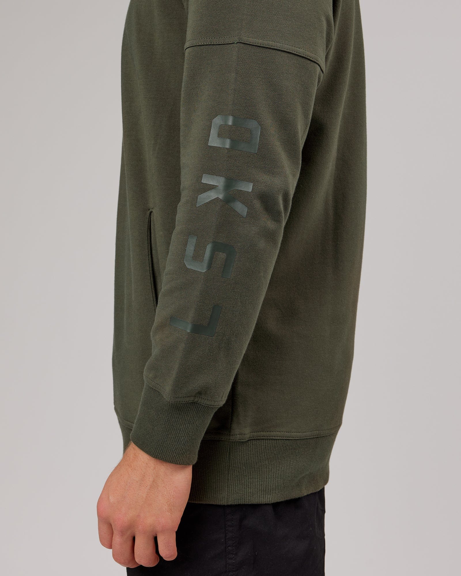 Model wearing Direction FLXFleece Hoodie - Forest Night