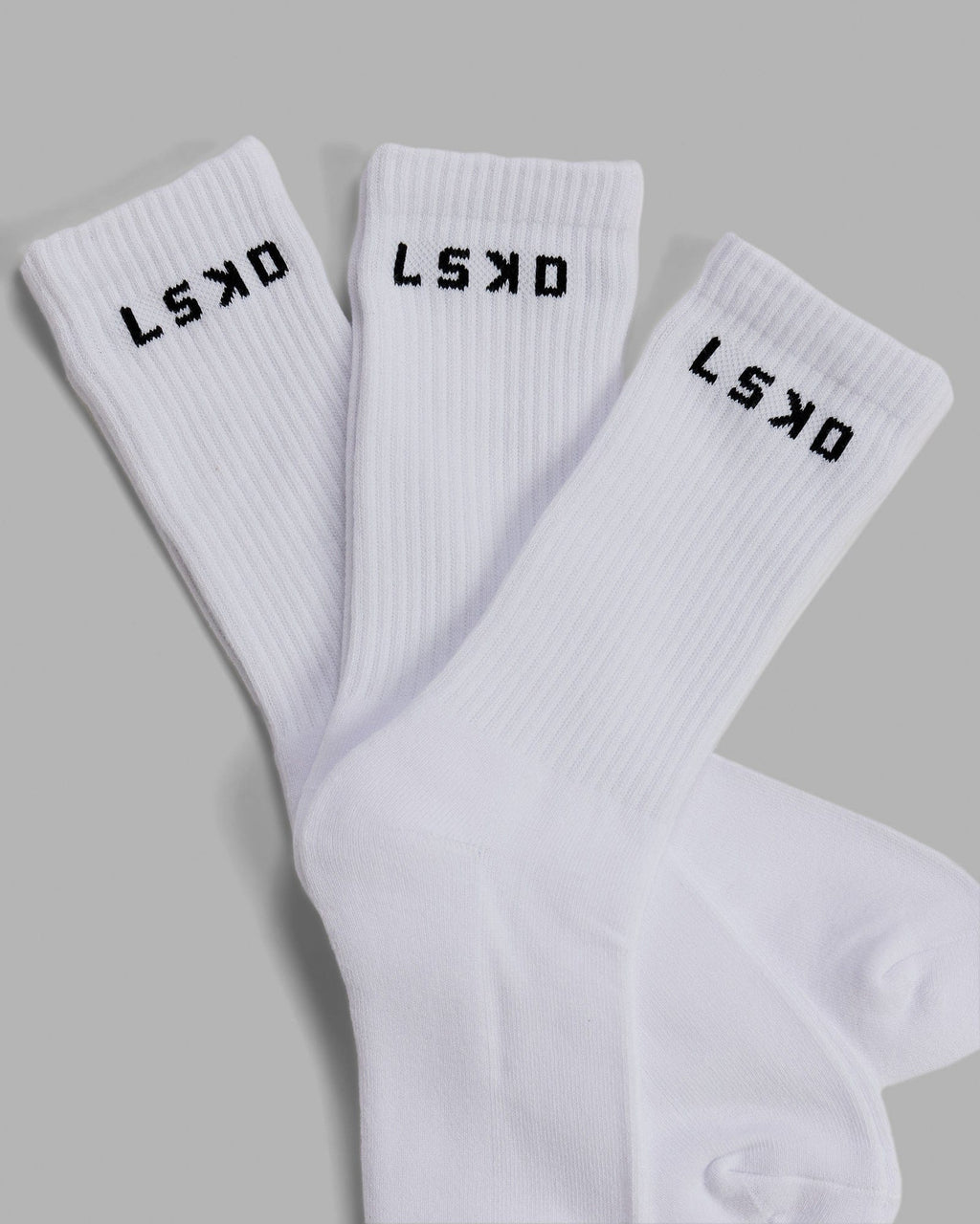 Daily 3 Pack Crew Socks - White