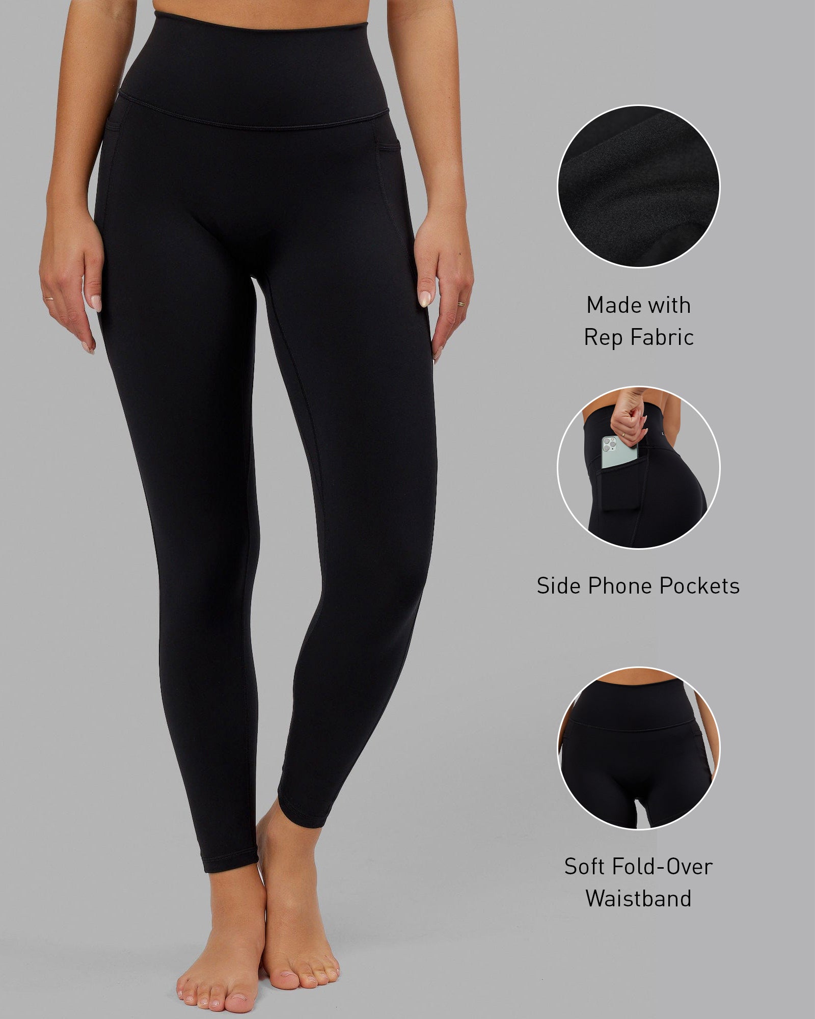 Fusion Full Length Tight with Pockets - Black