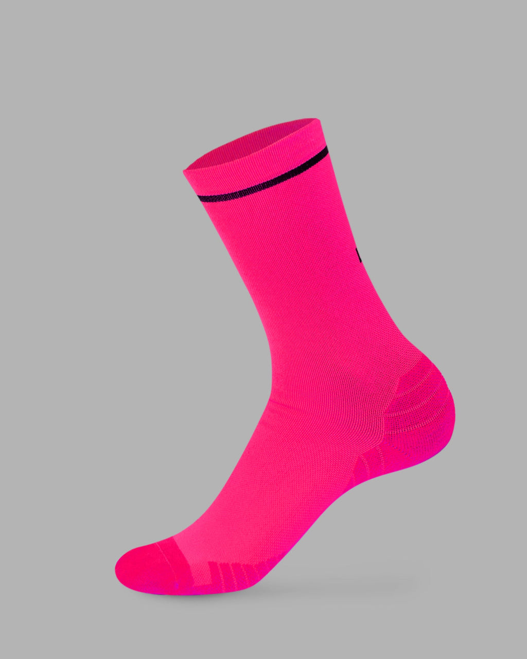 Fast Performance Crew Socks - Neon Pink-Black
