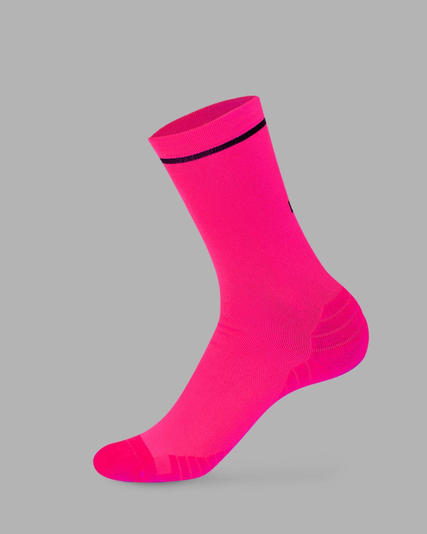Fast Performance Crew Socks - Neon Pink-Black