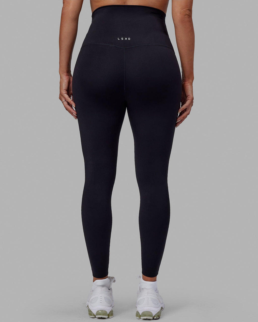 Woman wearing Elixir Full Length Maternity Tight - Black