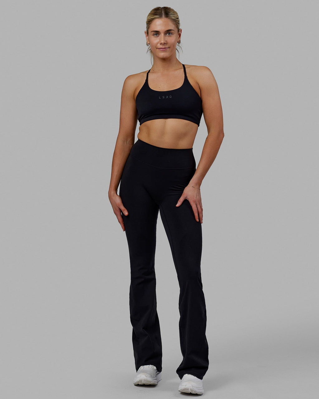Woman wearing Everyday Flare X-Long Tight - Black