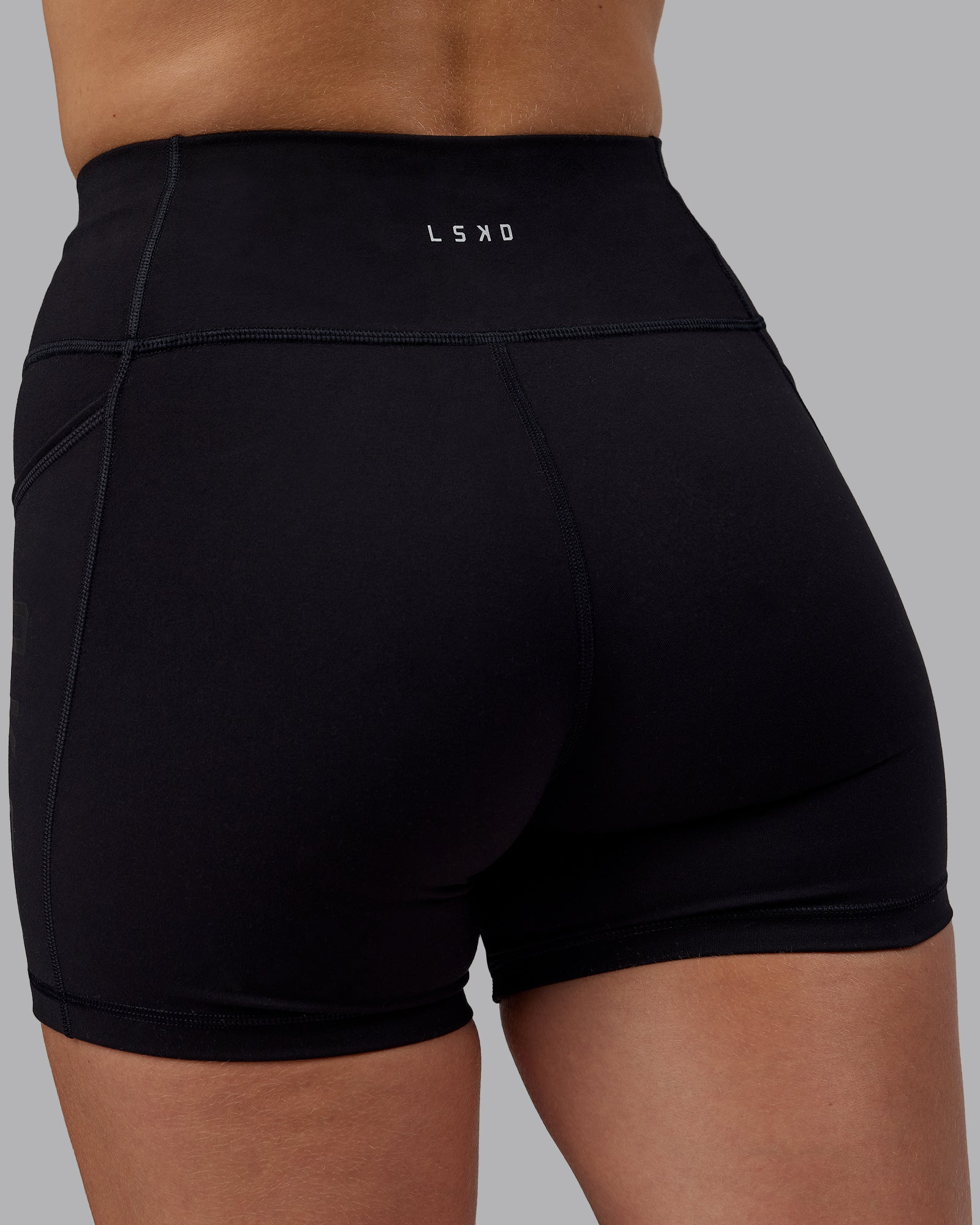 Woman wearing Rep X-Short Tight - Black-Black