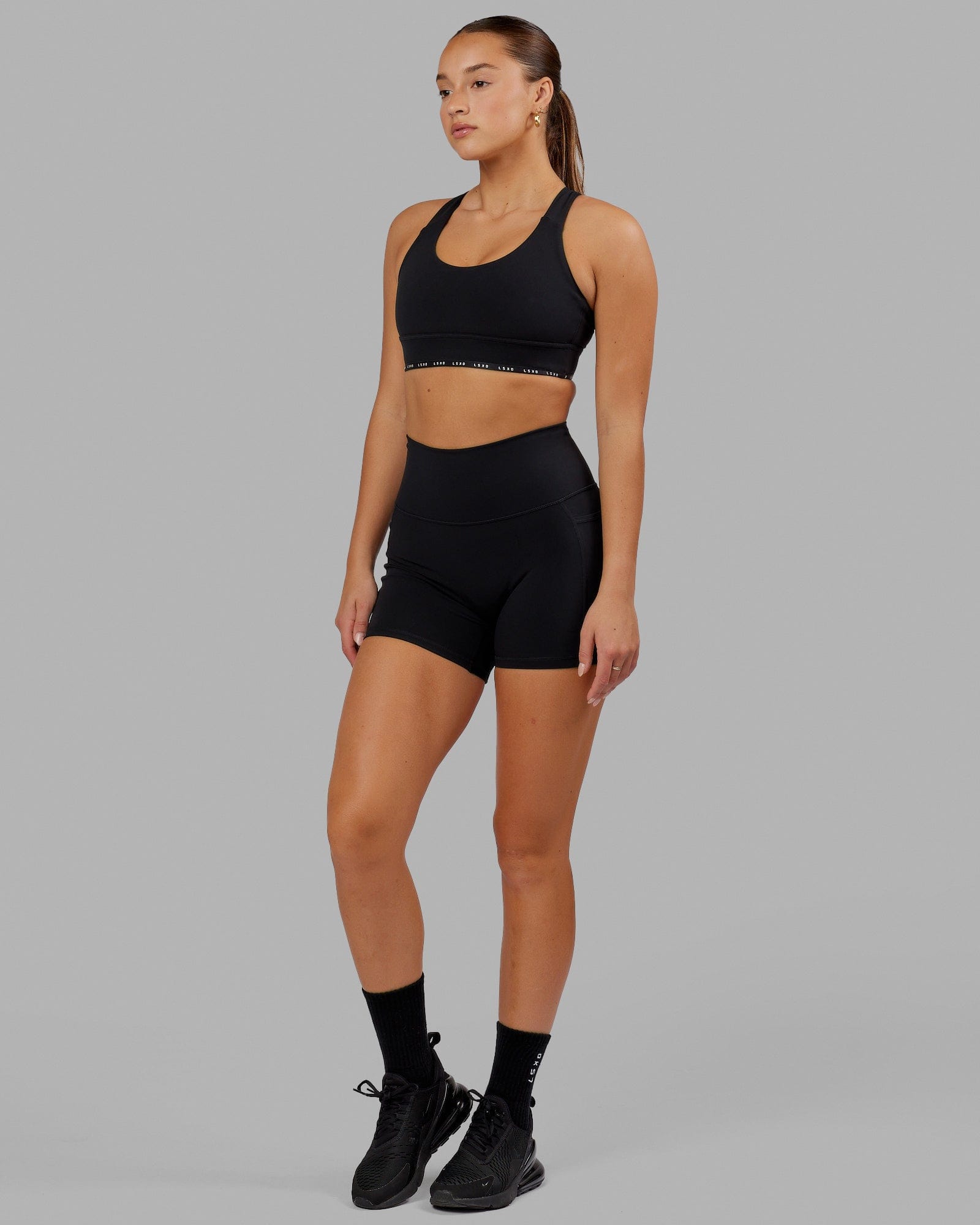 Woman wearing Fusion X-Short Tight - Black