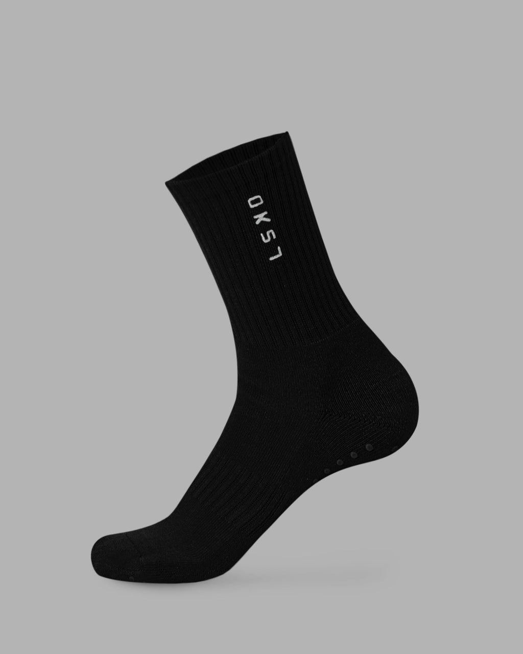 Signal Crew Pilates Grip Socks - Black-Black