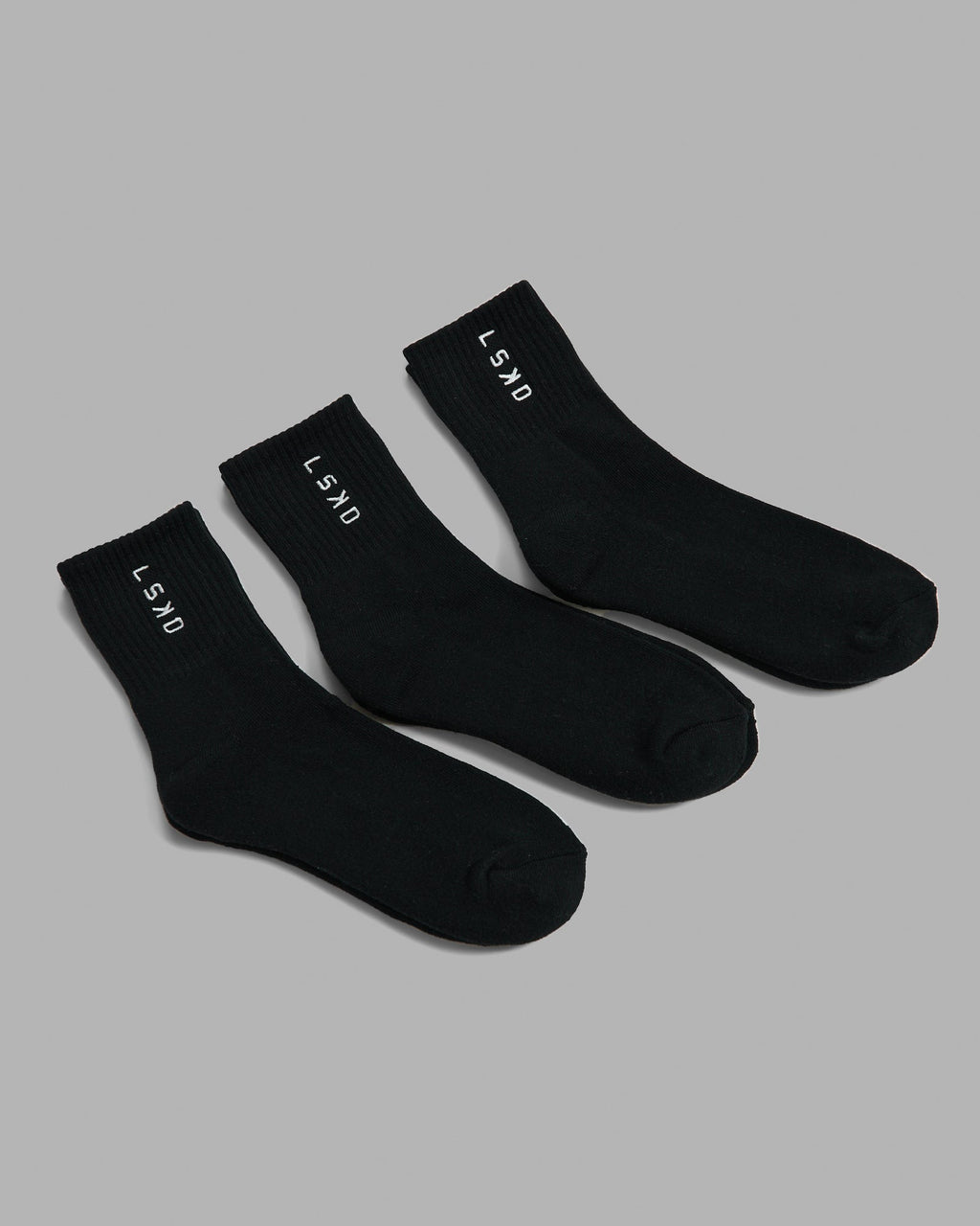 Signal 3 Pack Quarter Sock - Black-White