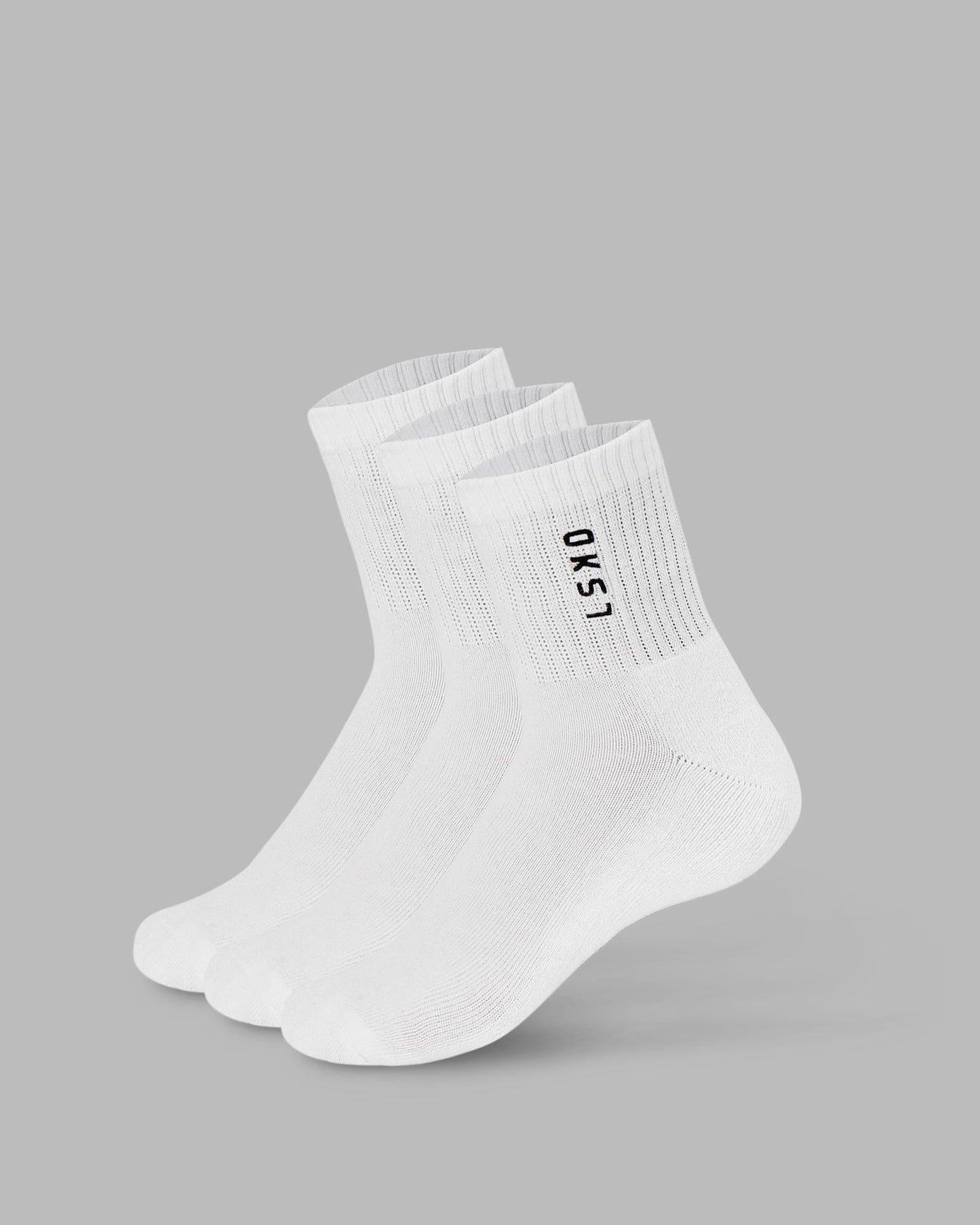 Signal Quarter Socks 3 Pack - White-Black