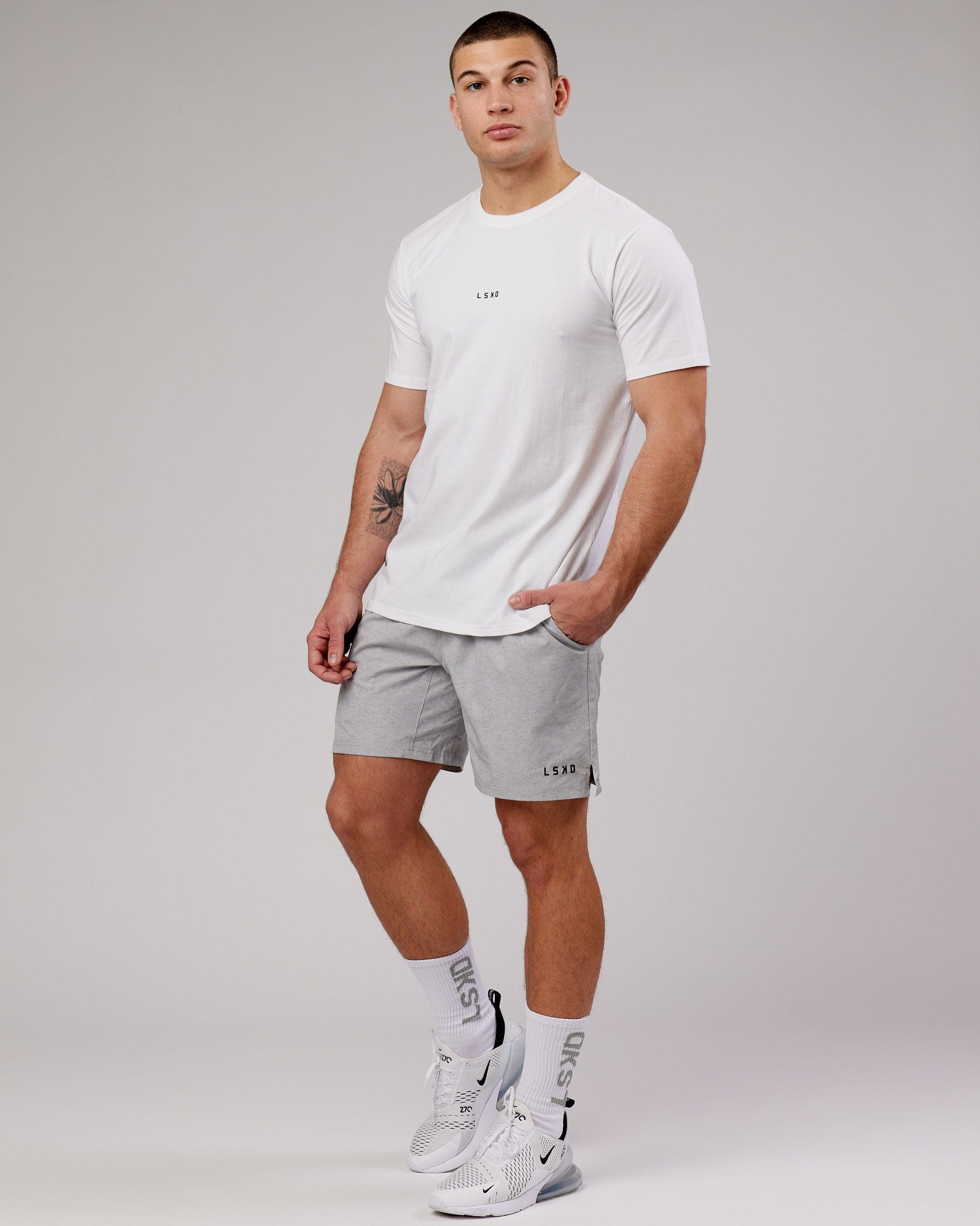 Man wearing Base FLXCotton Tee - White