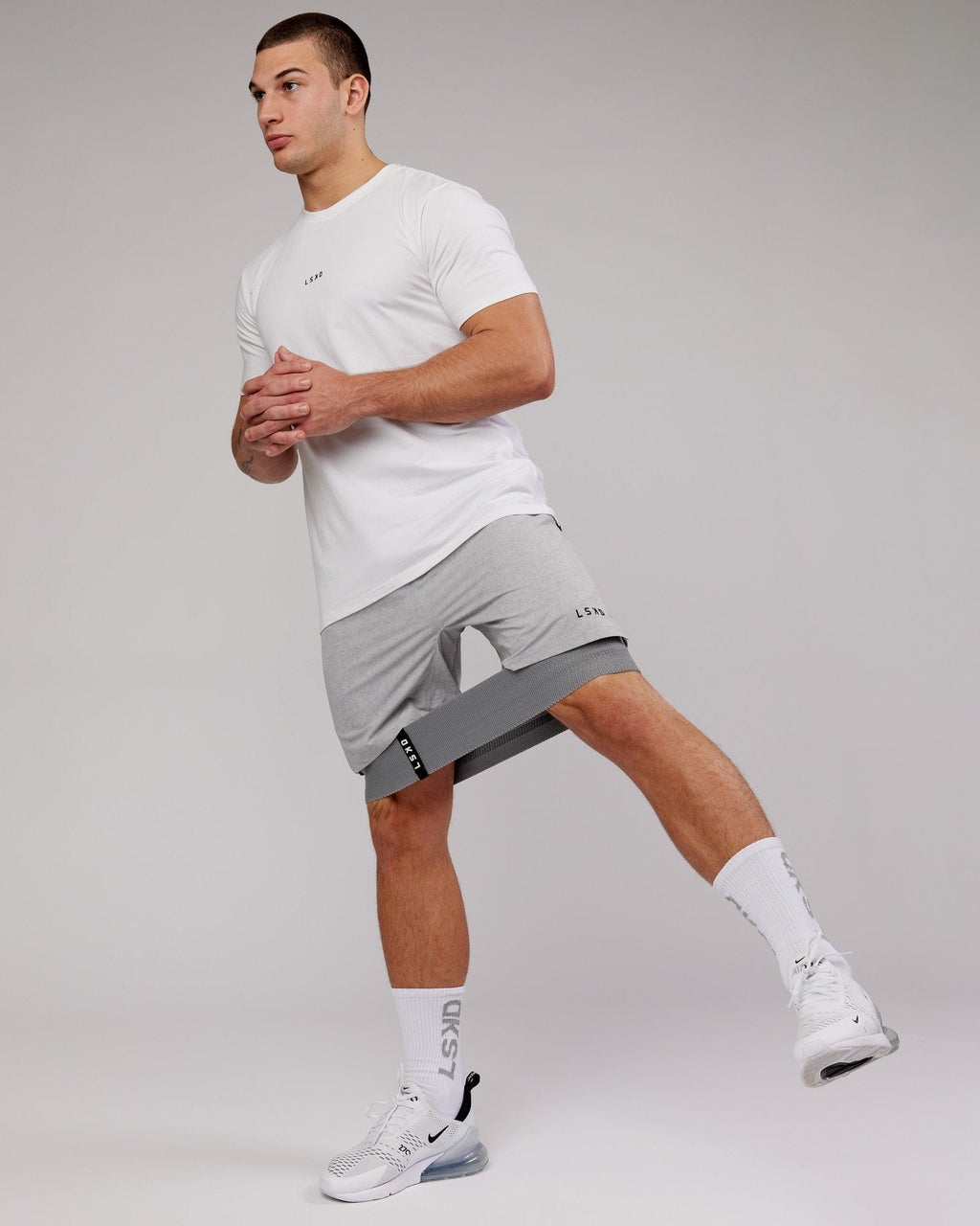 Man wearing Base FLXCotton Tee - White