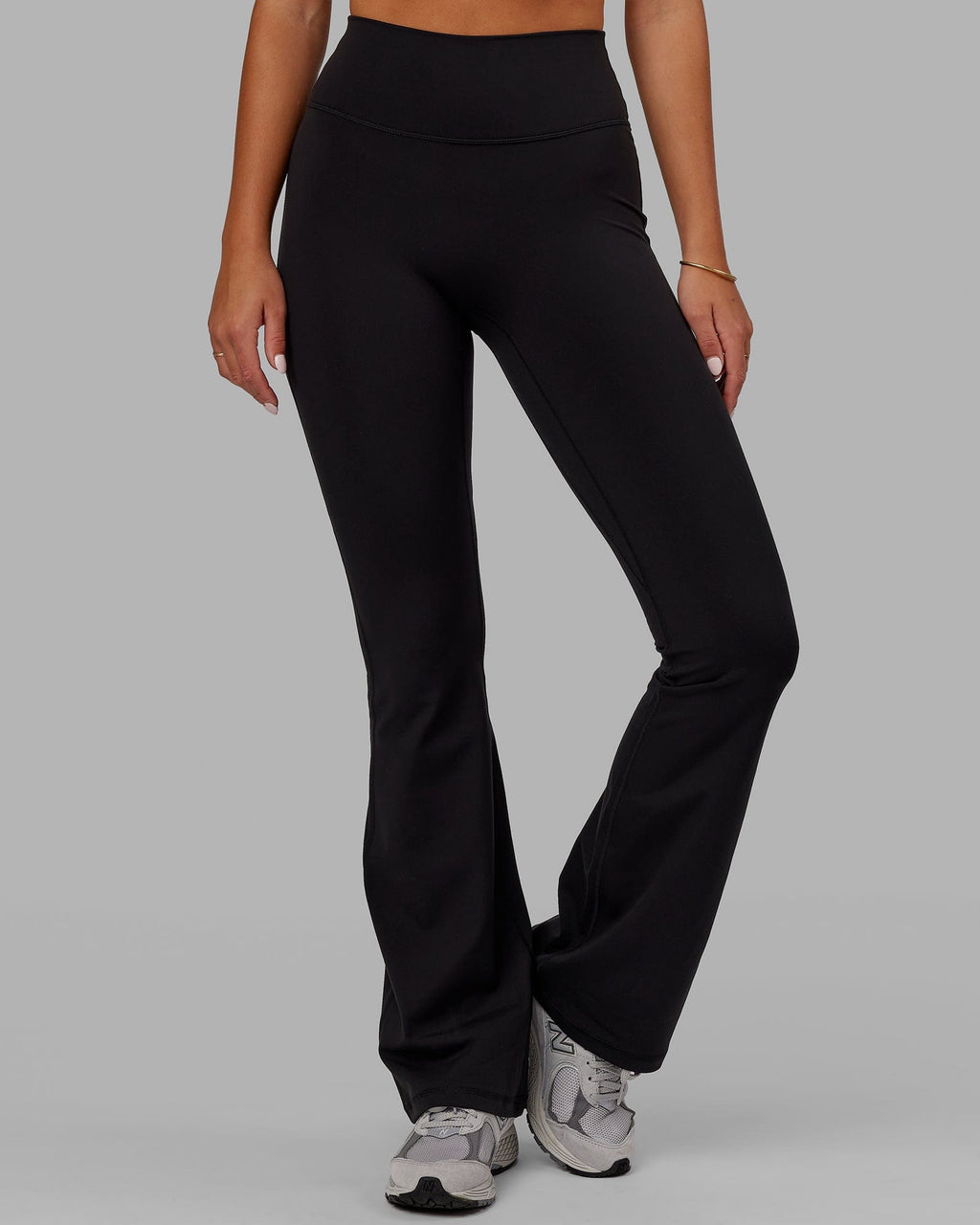 Woman wearing Everyday Flared Leggings - Black