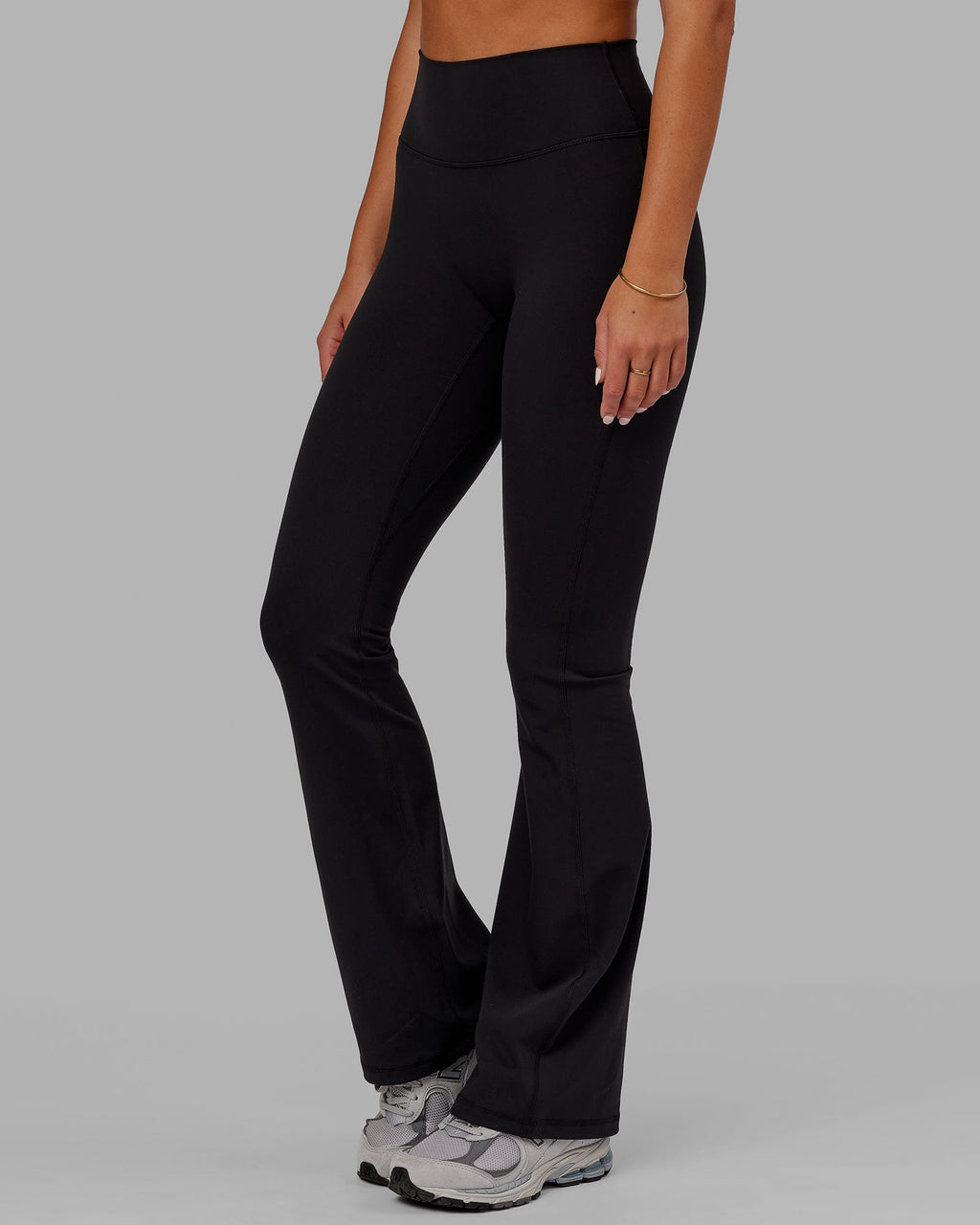 Woman wearing Everyday Flared Leggings - Black