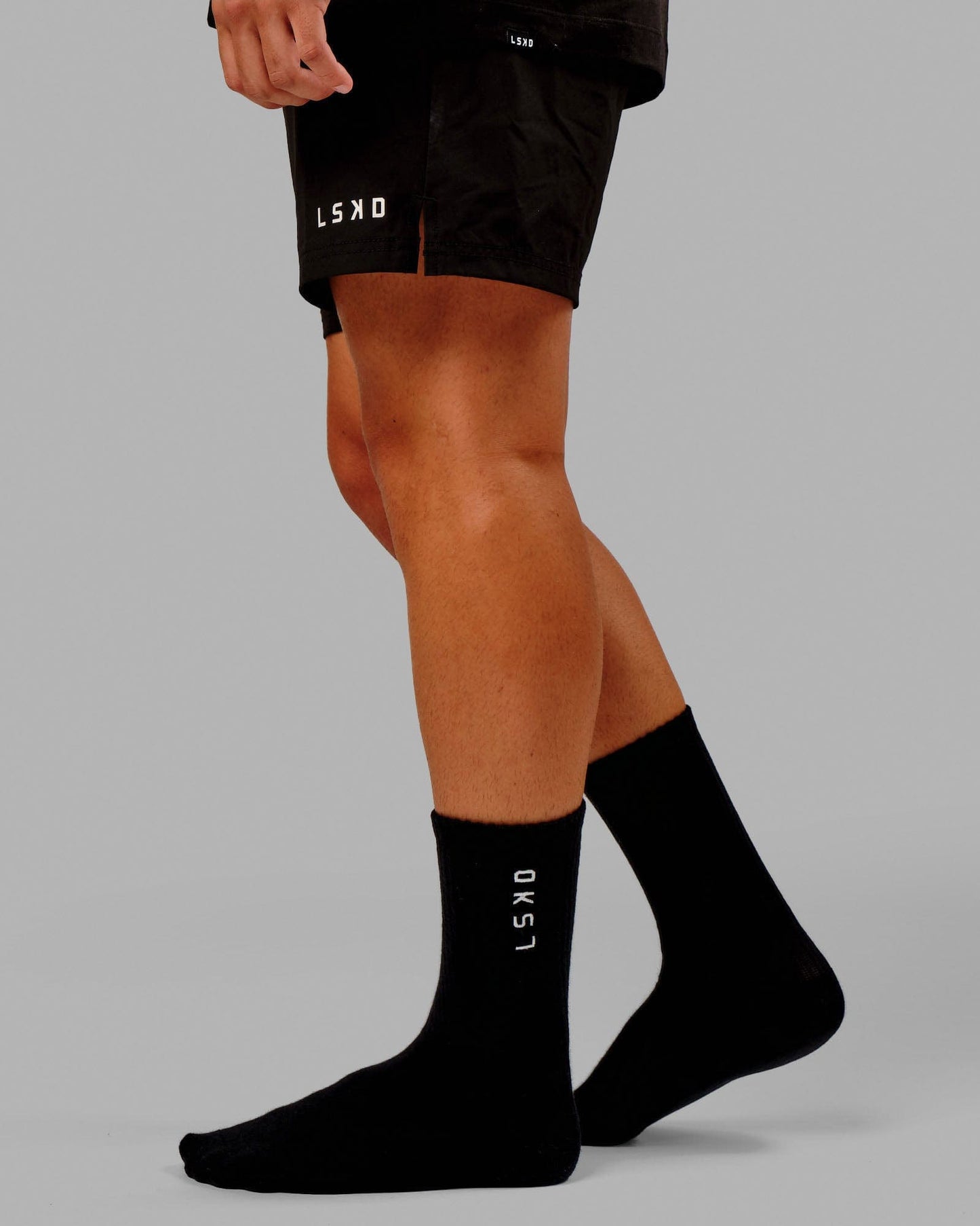Signal Crew Socks 3 Pack - Black-White