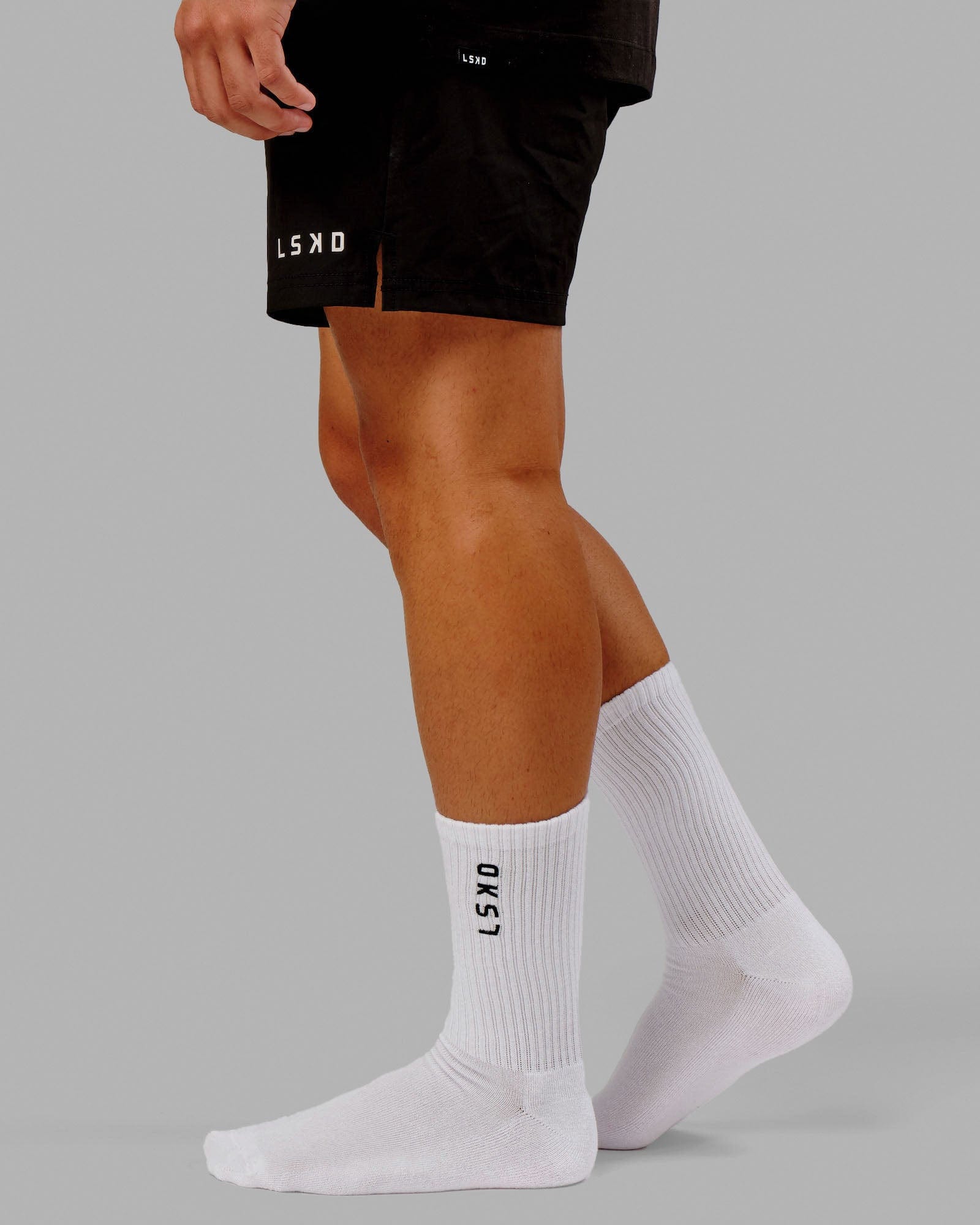 Signal Crew Socks 3 Pack - White-Black