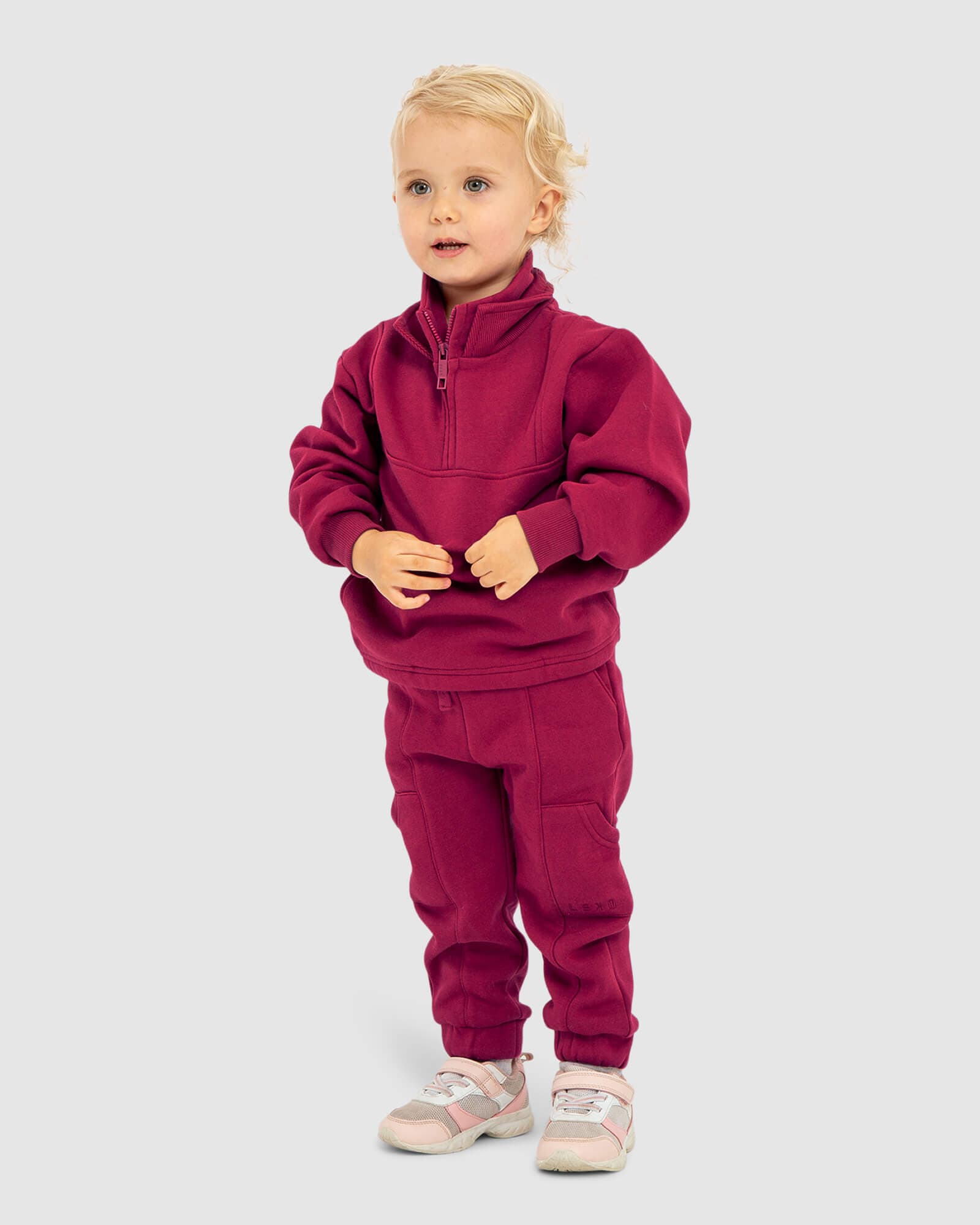 Model wearing Harley Sweater (00-8)- Candy Apple