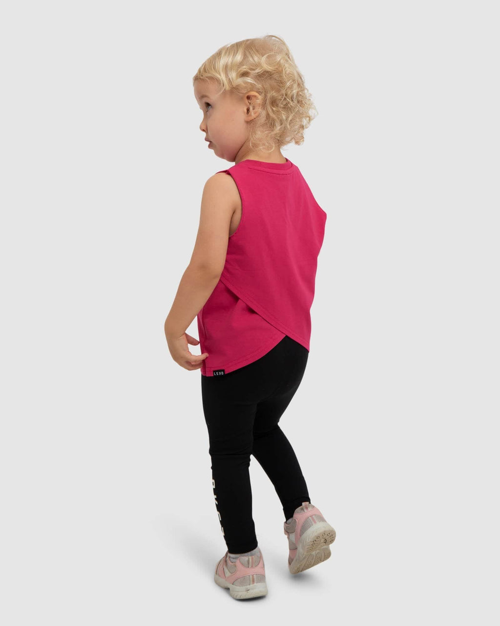 Model wearing Crossover Tank (00-8) - Boysenberry
