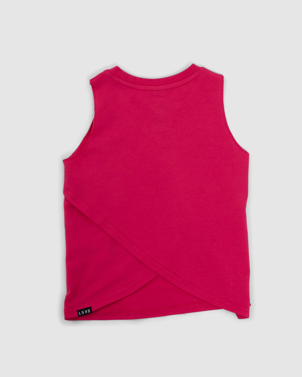 Model wearing Crossover Tank (00-8) - Boysenberry